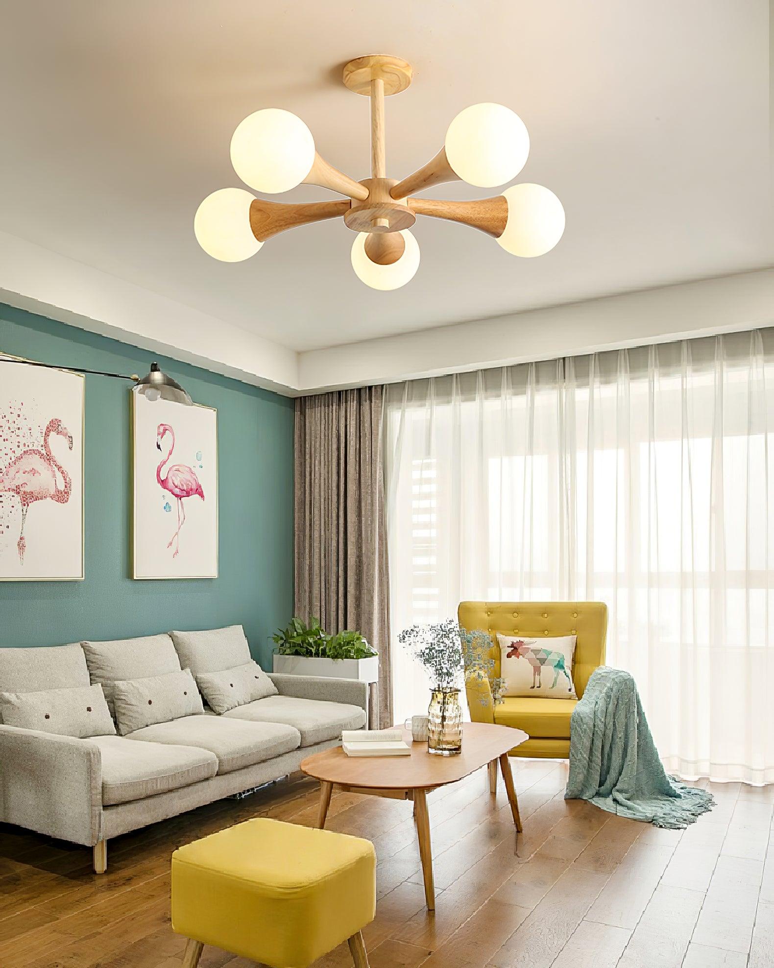 Wooden Nera Chandelier - Lumpaz