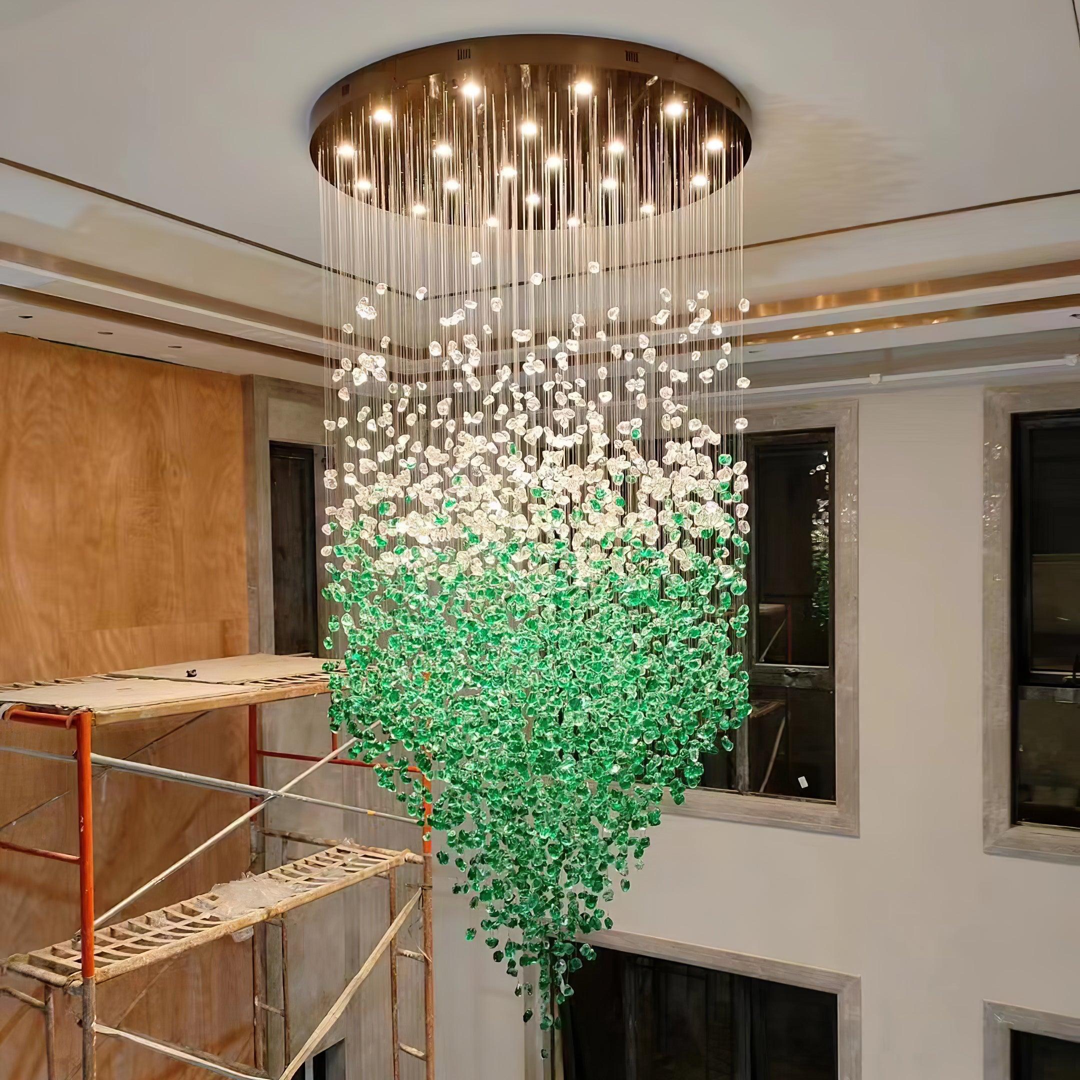 Multicolor Crystal Stone Chandelier - Lumpaz