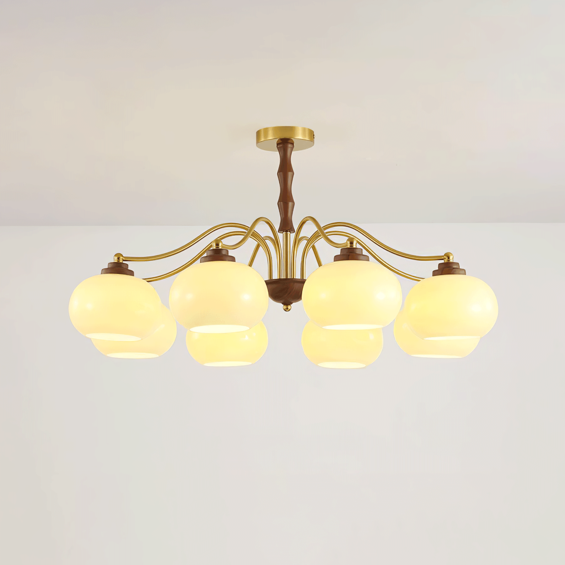 Persimmon Glass Globe Chandelier - Lumpaz