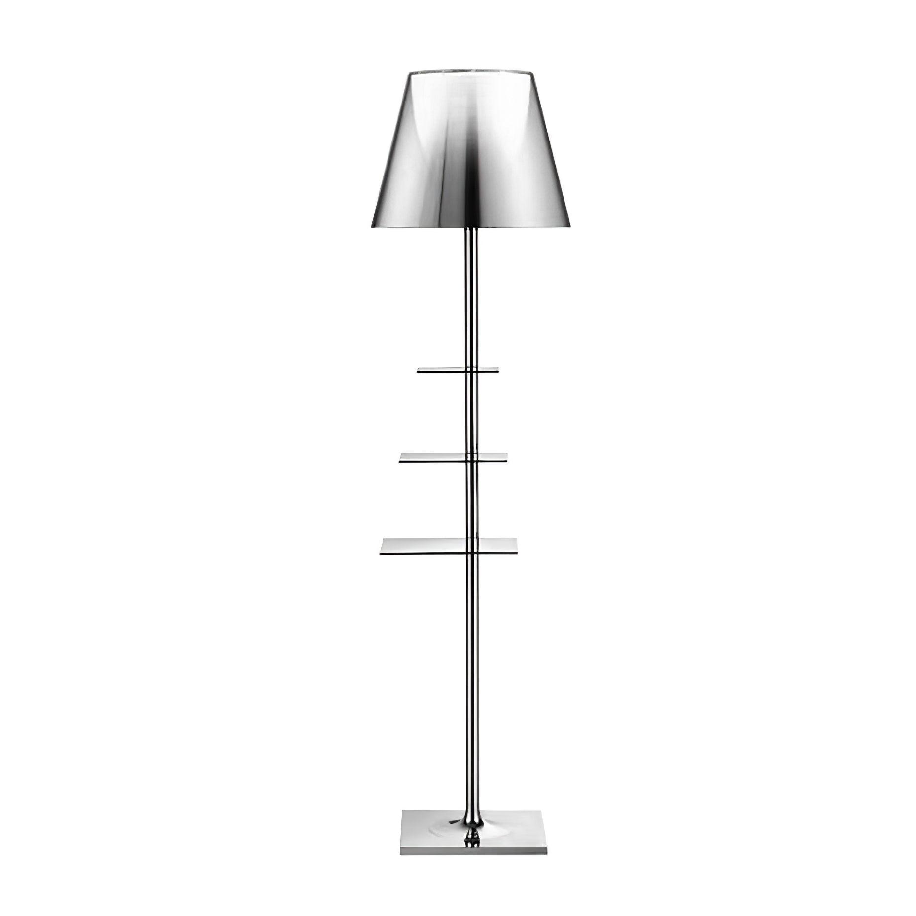 Chrome Prism Side Table Floor Lamp - Lumpaz