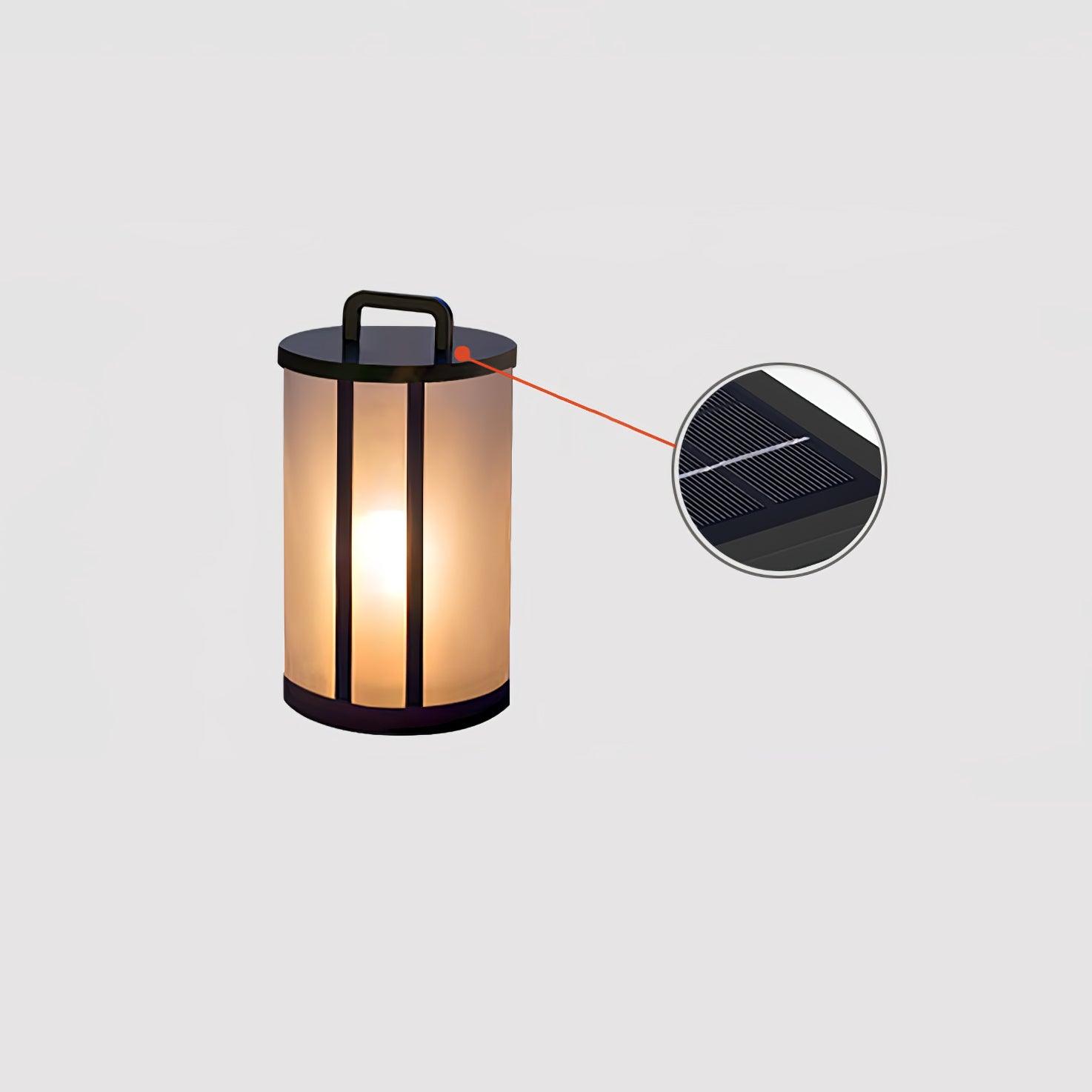 Round Pillar Acrylic Lantern Outdoor Lamp - Lumpaz