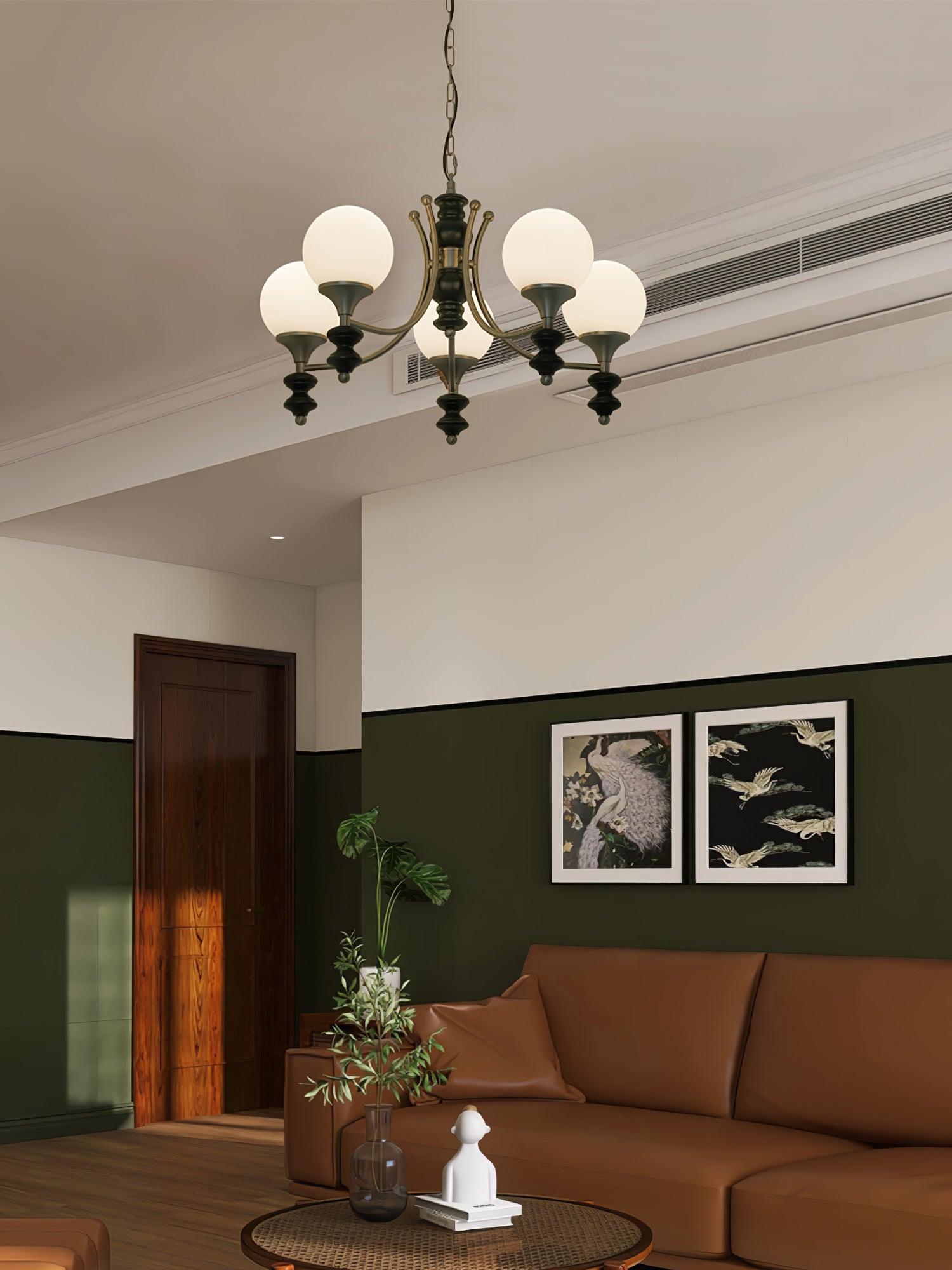 Tina Wooden Chandelier - Lumpaz