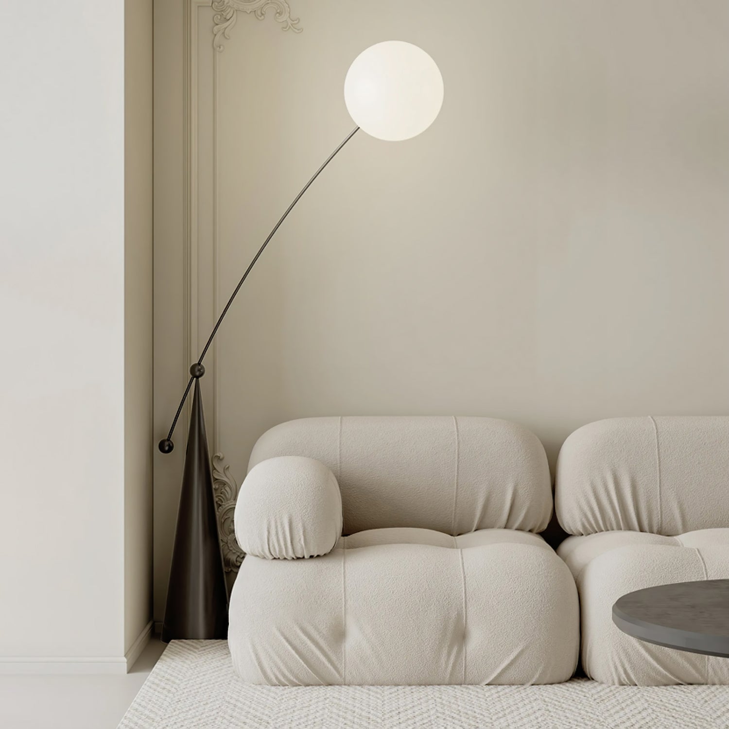 Opal Arc Floor Lamp - Lumpaz
