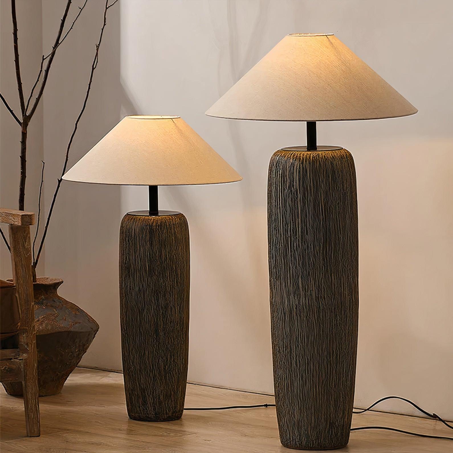 Weathered Wood Grain Floor Lamp - Lumpaz