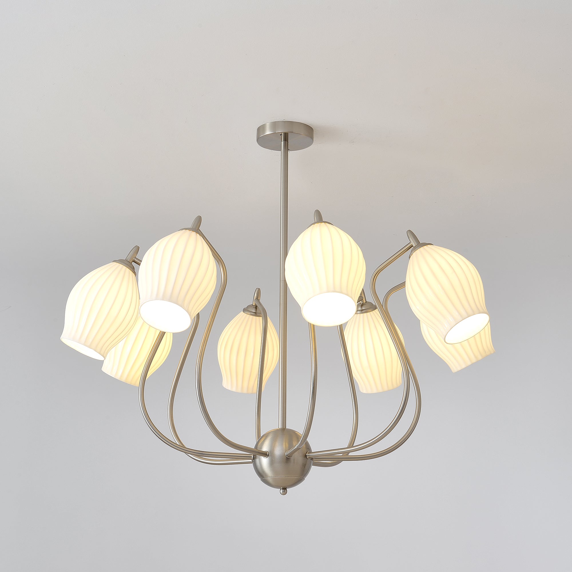 Ceramic Ribbed Chandelier - Lumpaz