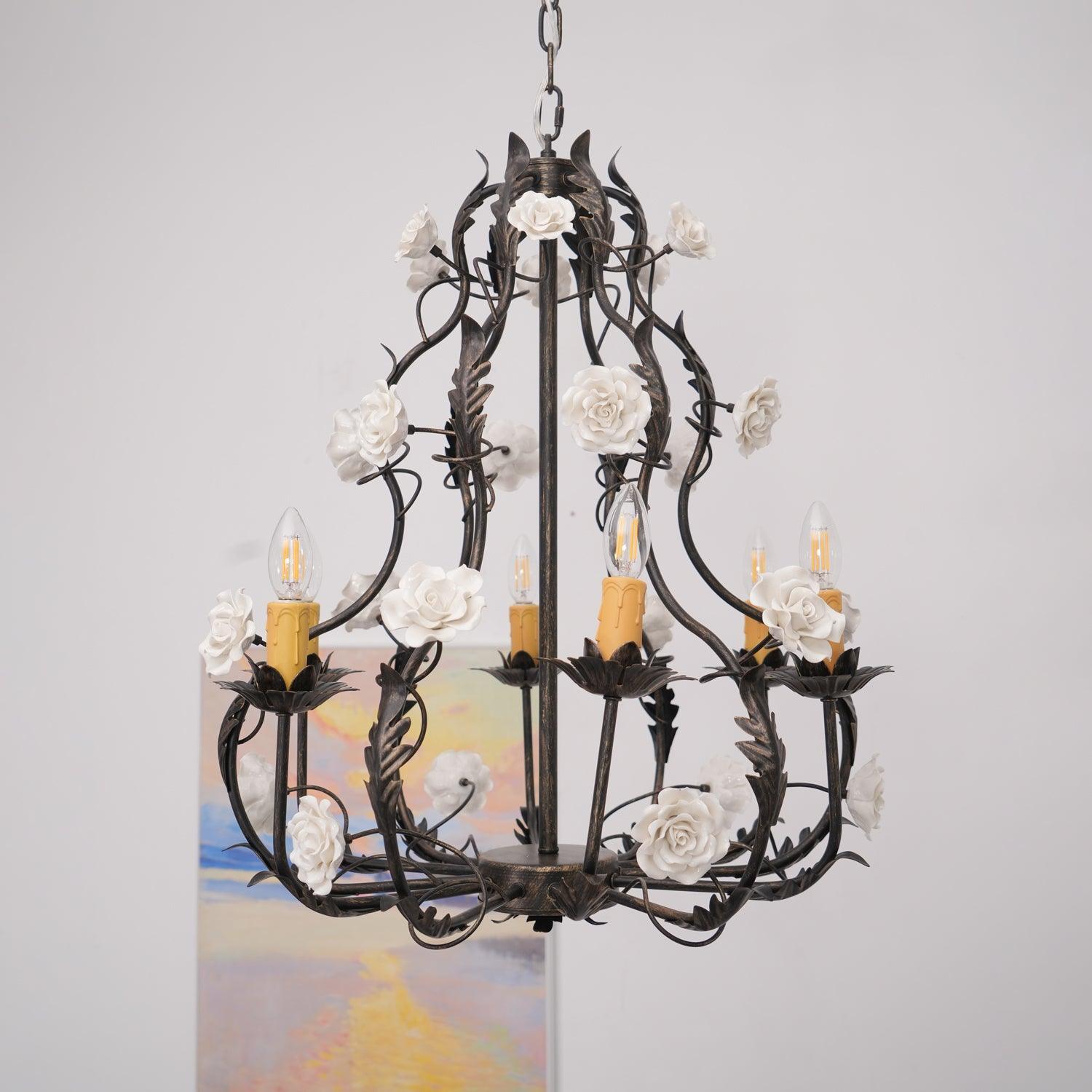 Florentine Rose Garden Chandelier - Lumpaz