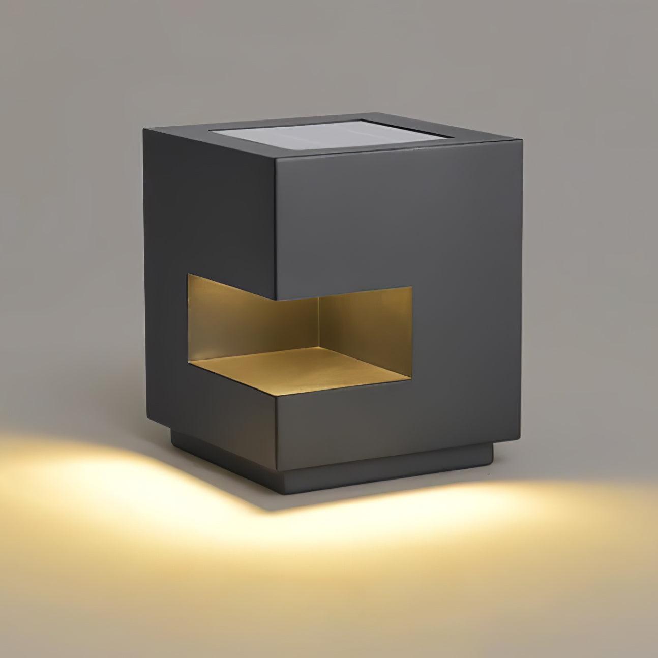 Regular Cube Solar Power Post Light - Lumpaz