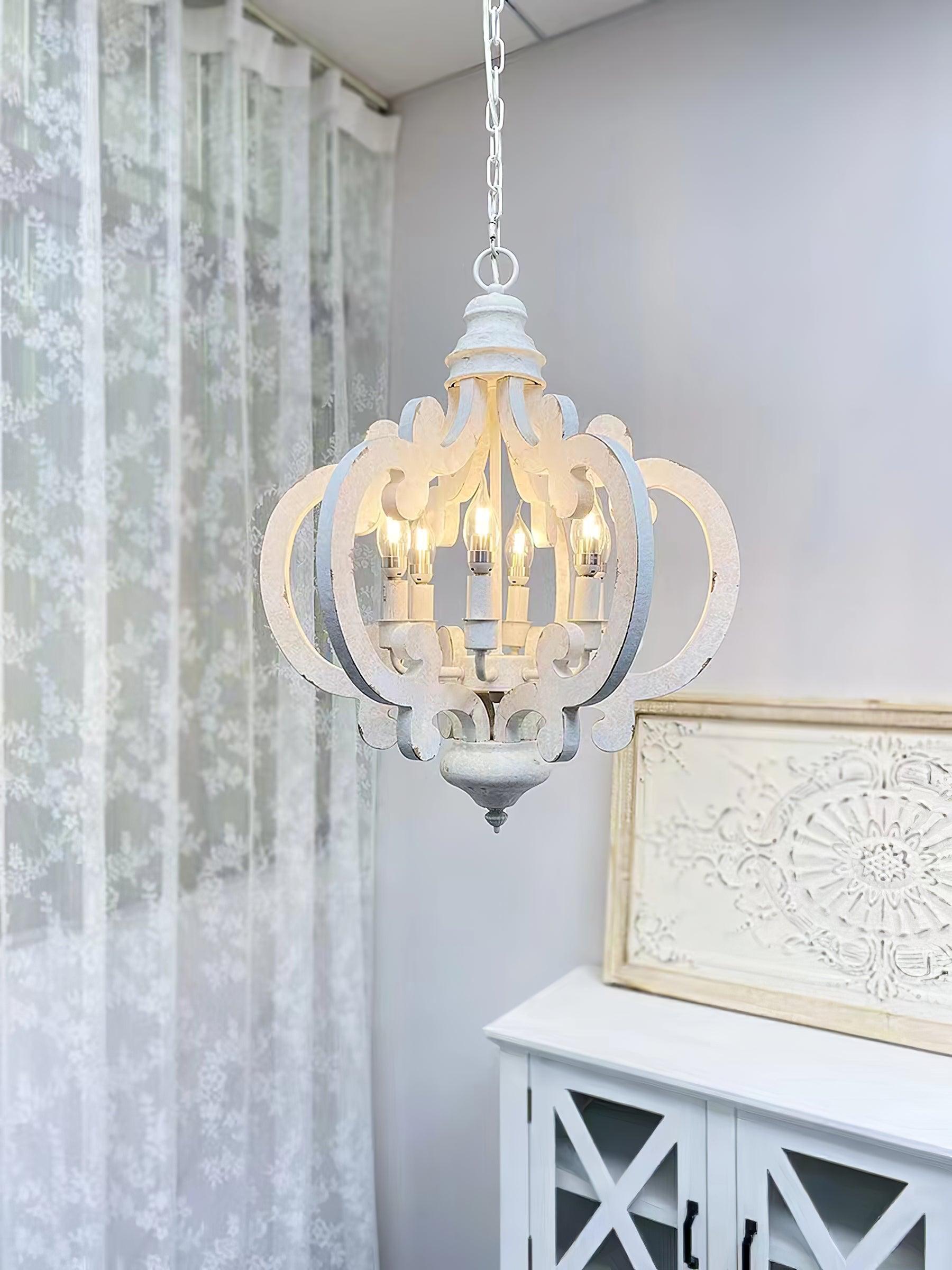 Antique White Style Chandelier - Lumpaz
