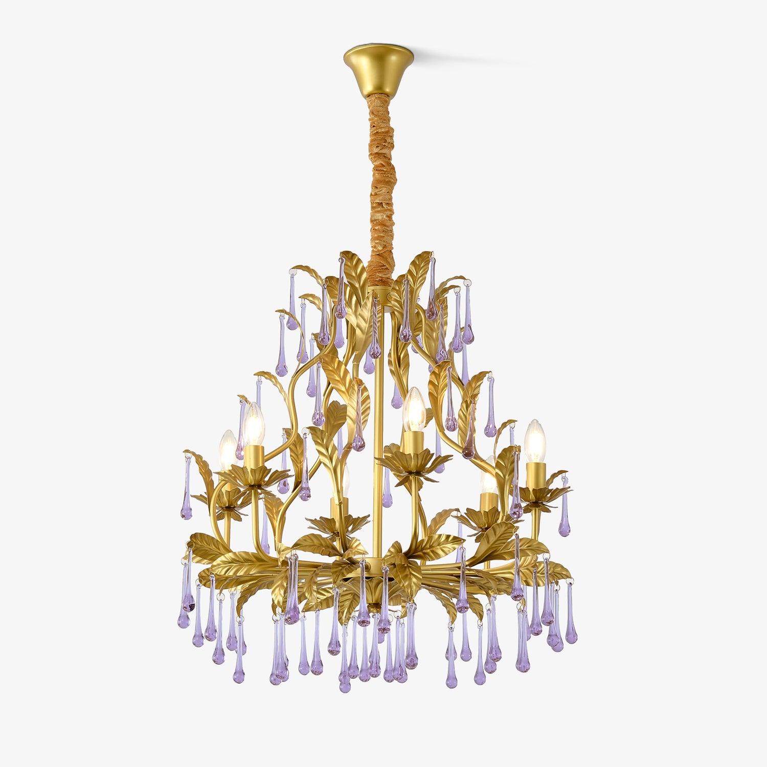Amethyst Drops Crystal Chandelier - Lumpaz