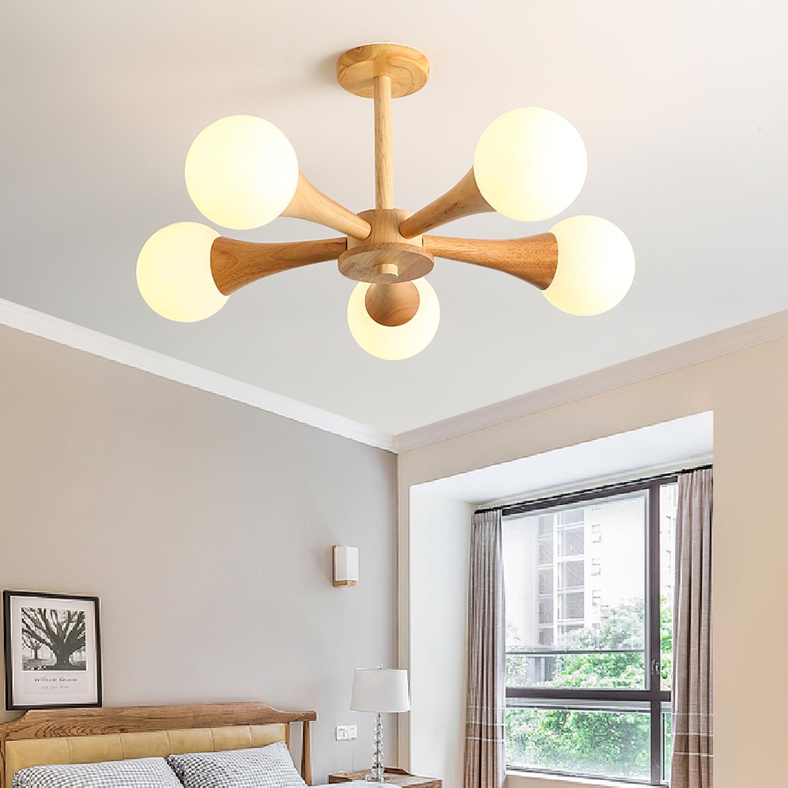 Wooden Nera Chandelier - Lumpaz