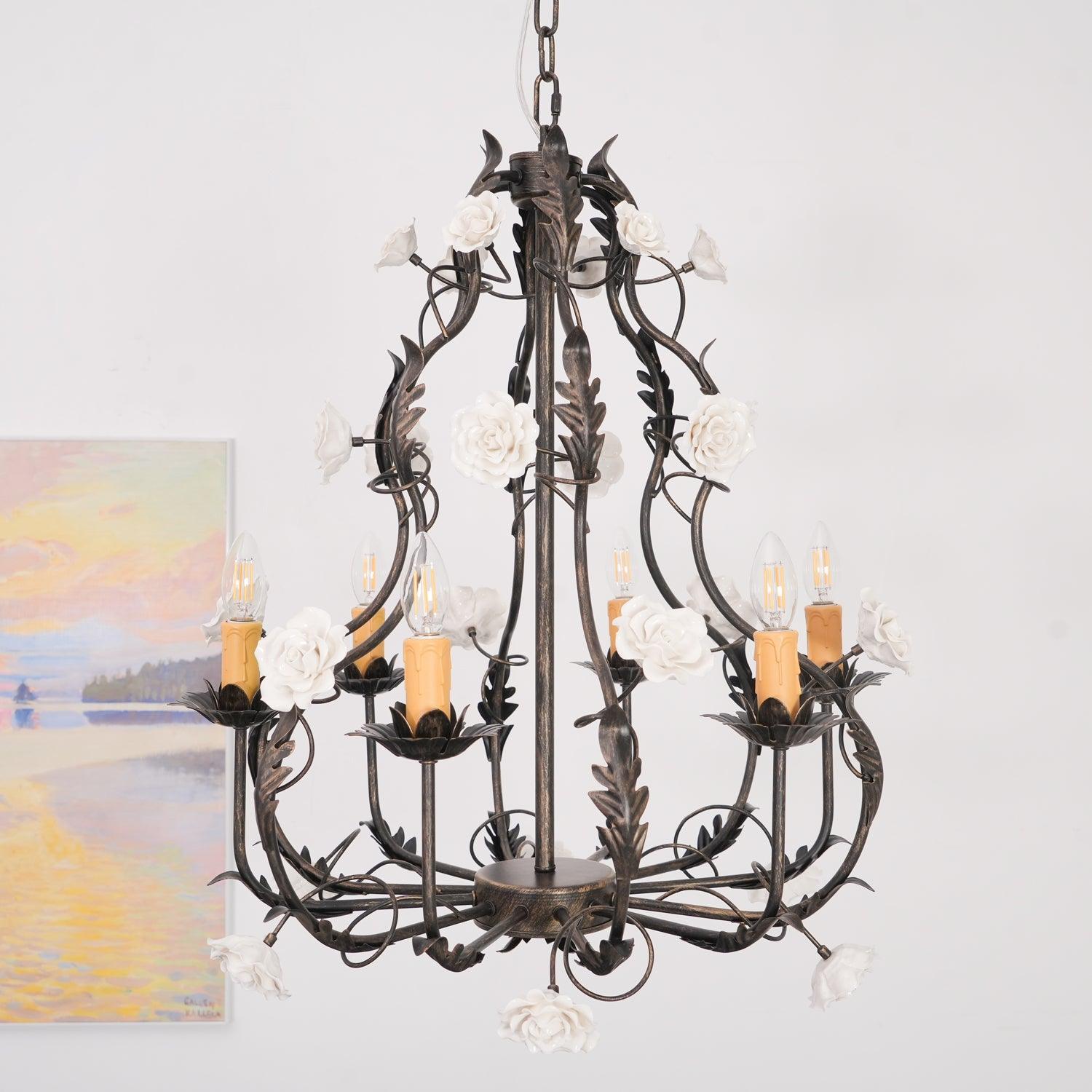Florentine Rose Garden Chandelier - Lumpaz