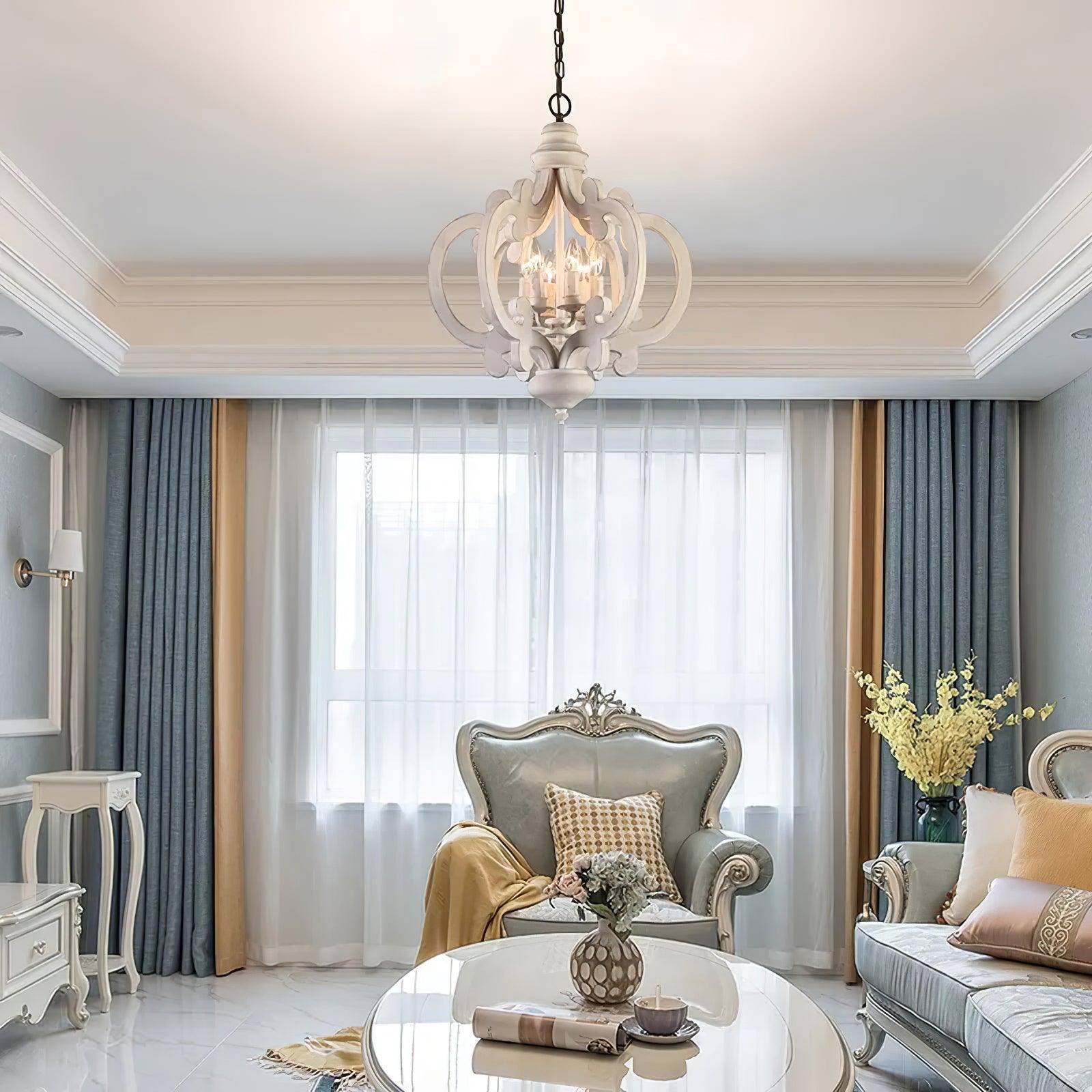 Antique White Style Chandelier - Lumpaz