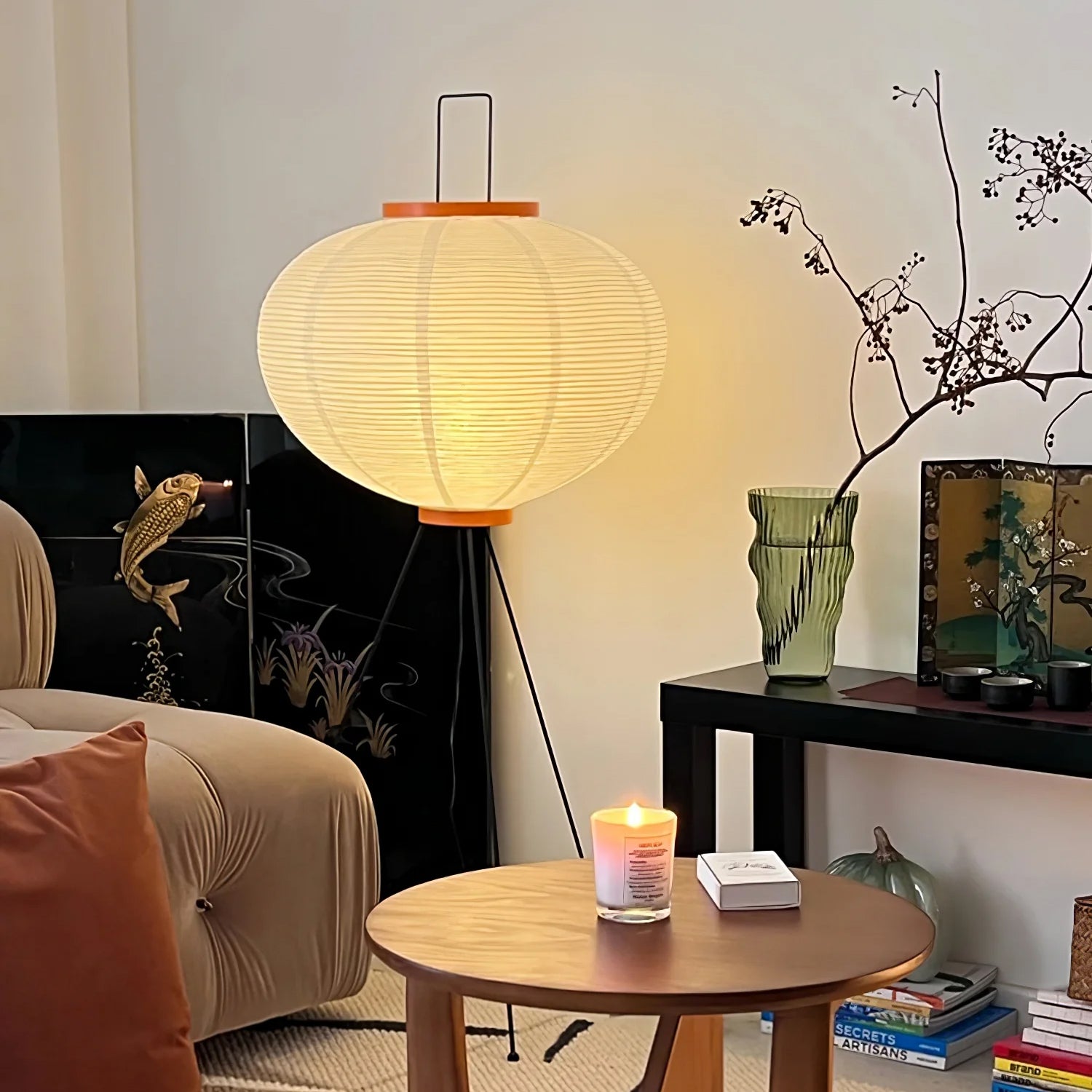 Rice paper lantern floor lamp cheap