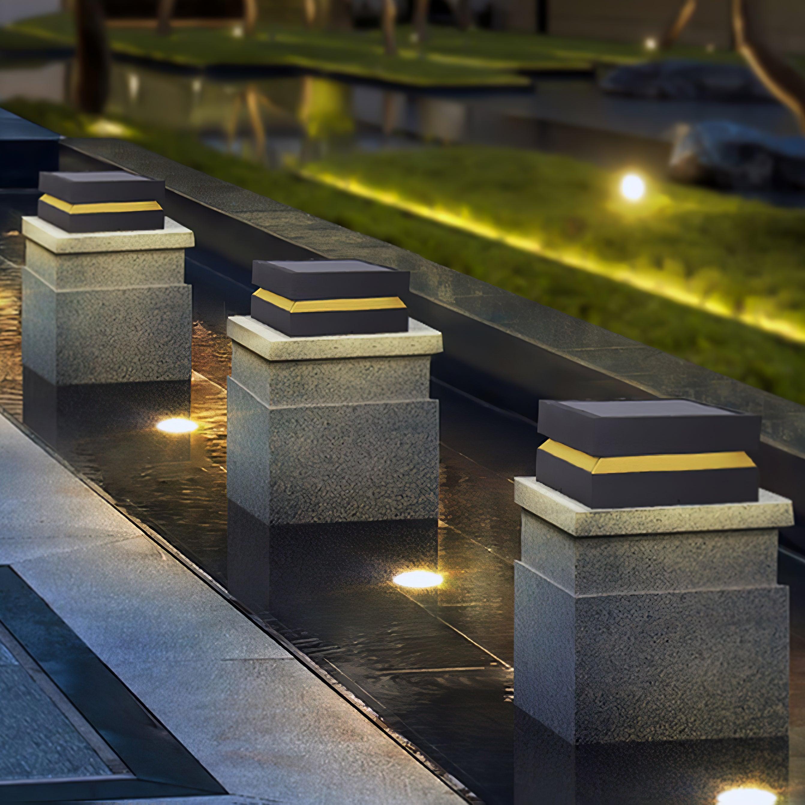 Solar Power Square Post Light - Lumpaz