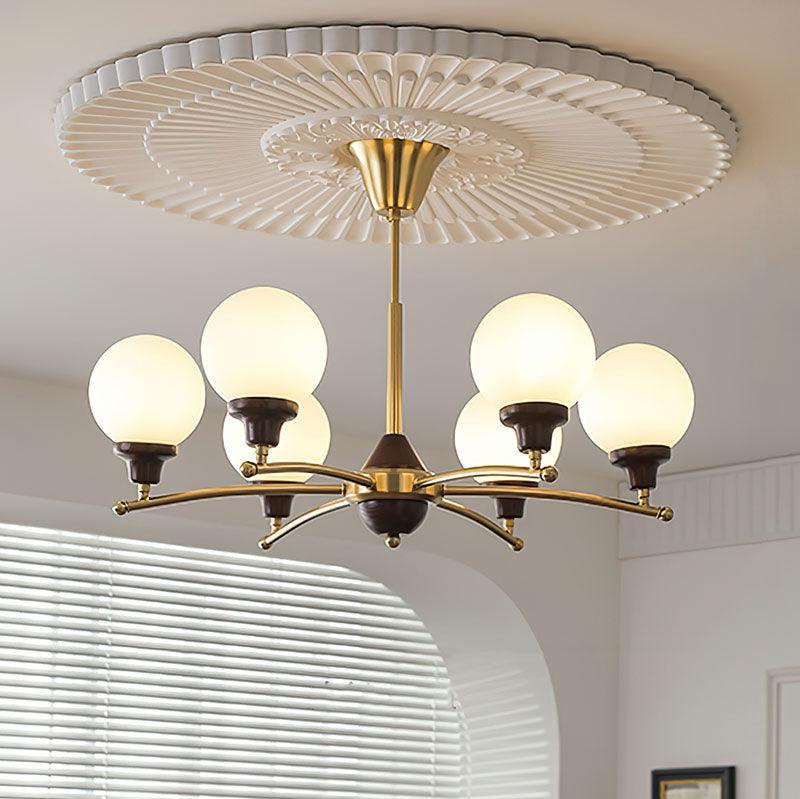 Walnut Glass Ball Chandelier - Lumpaz