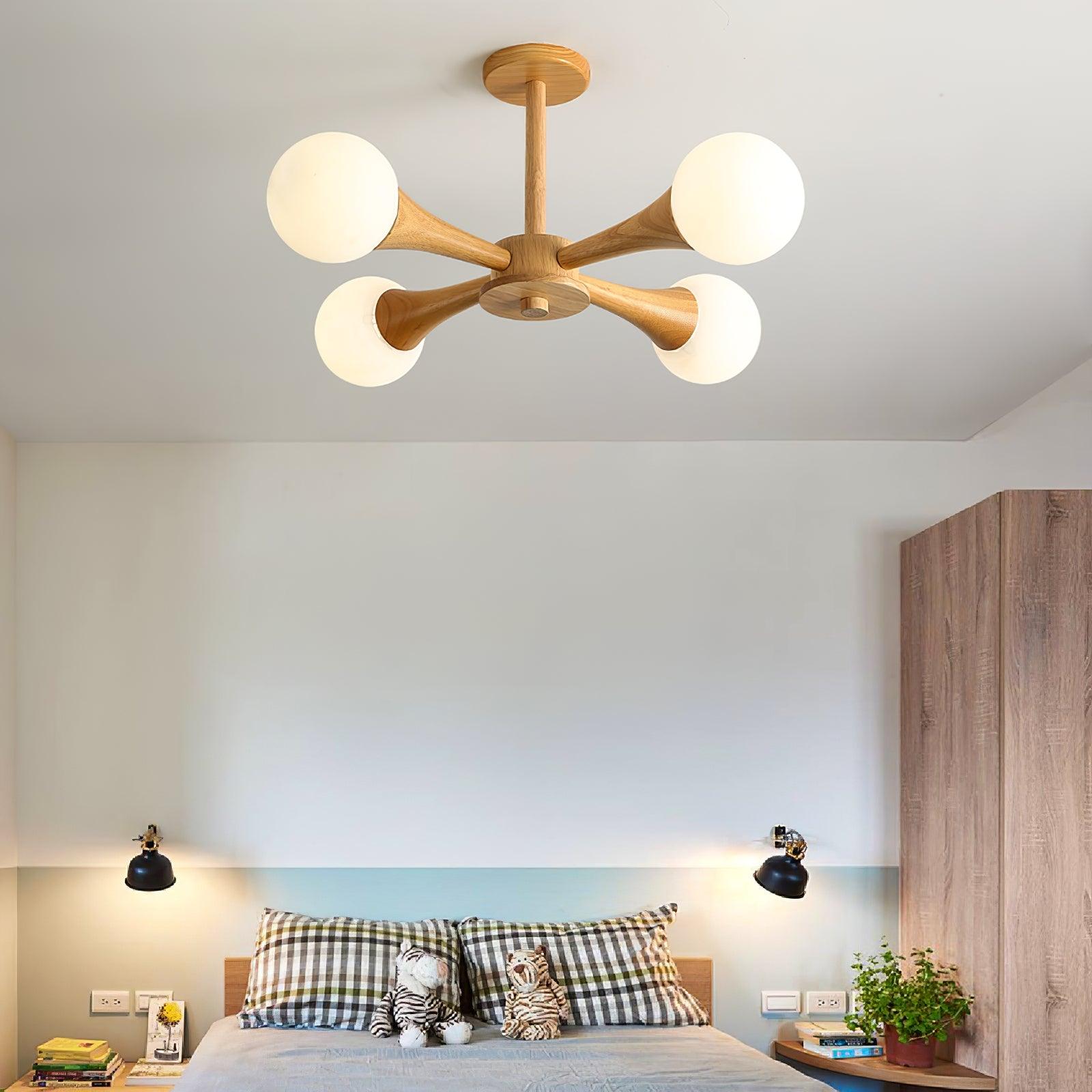 Wooden Nera Chandelier - Lumpaz