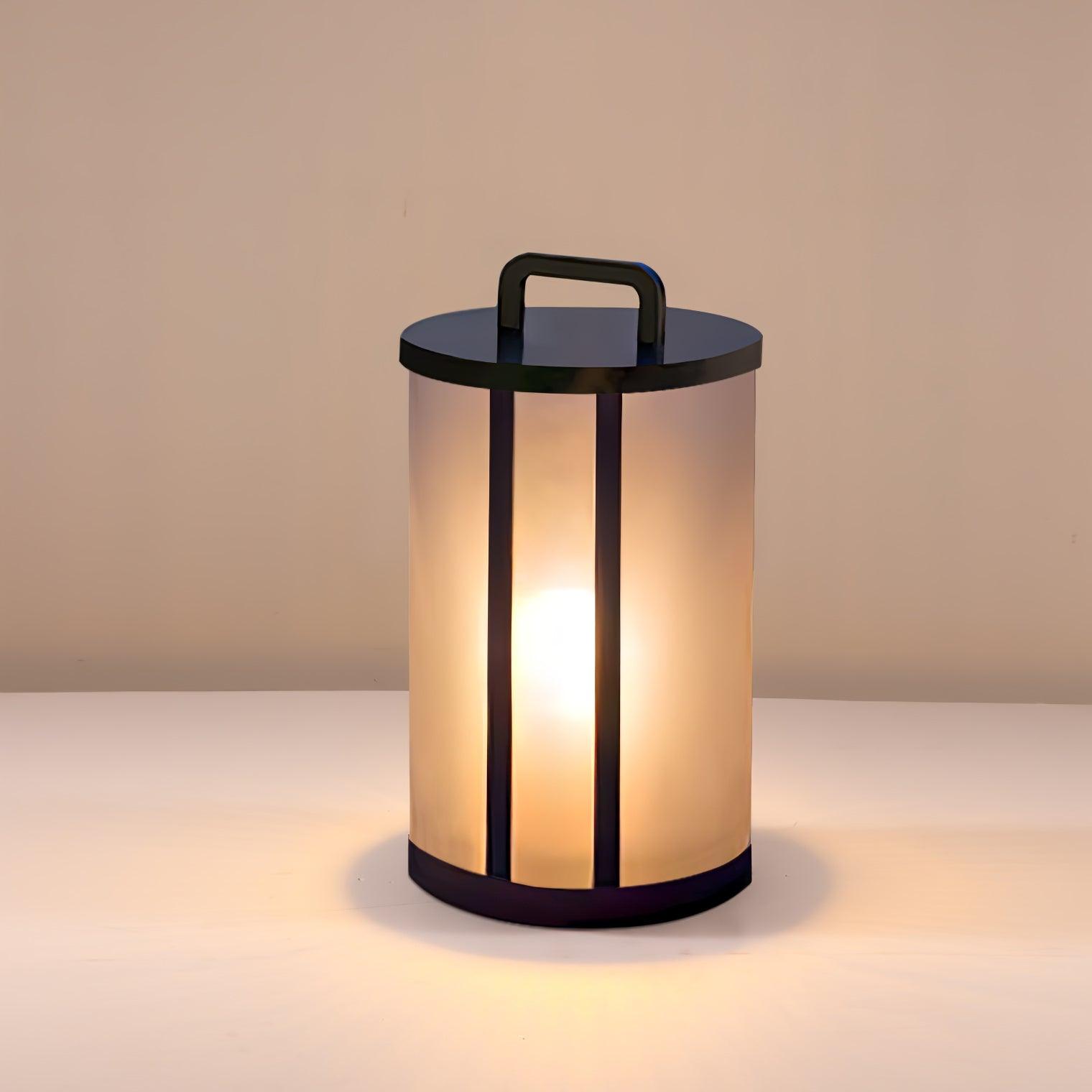 Round Pillar Acrylic Lantern Outdoor Lamp - Lumpaz