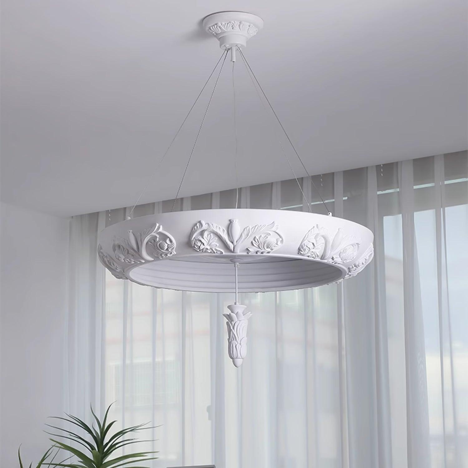 Artistic Carved Plaster Chandelier - Lumpaz