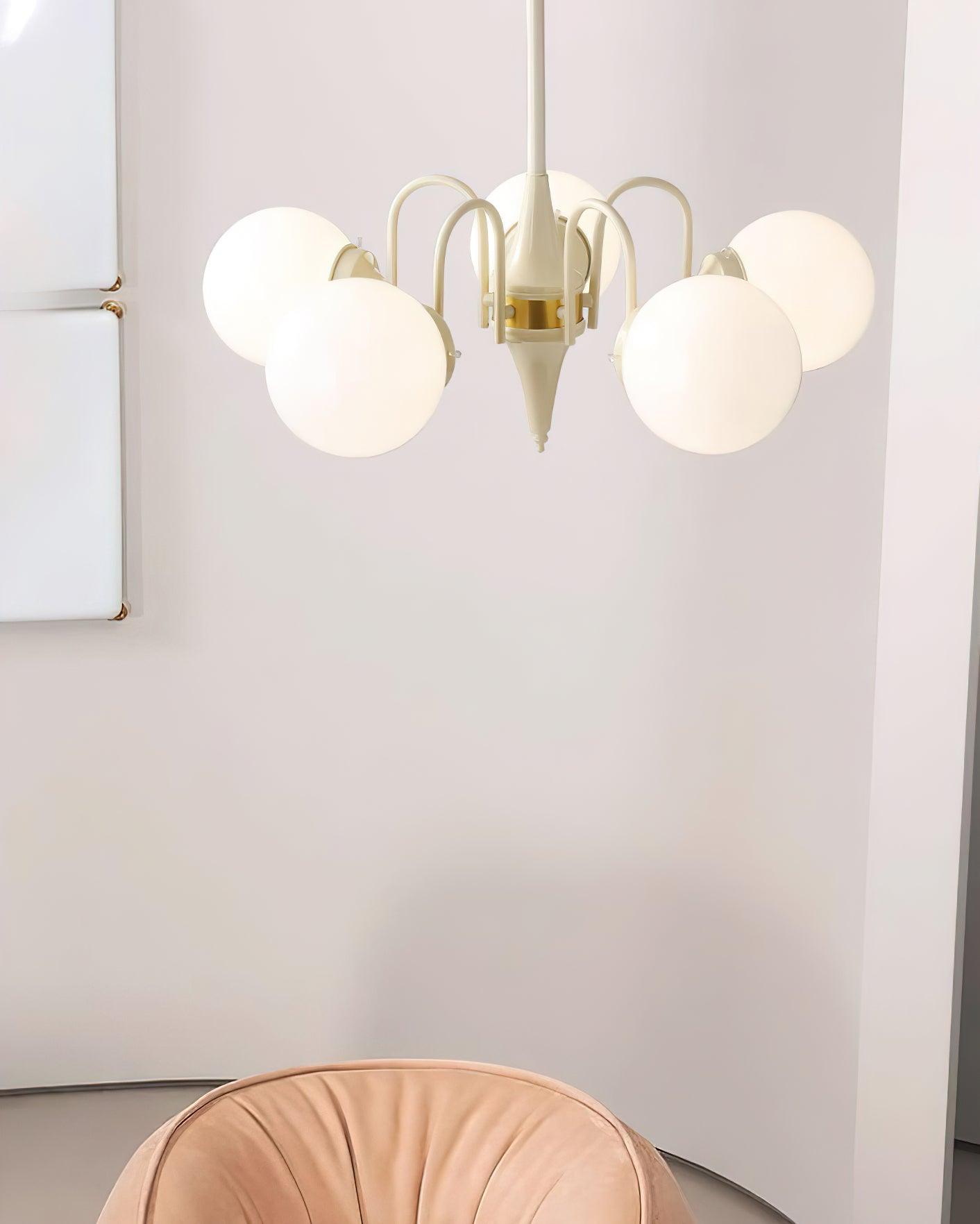 Cream Ball Chandelier - Lumpaz