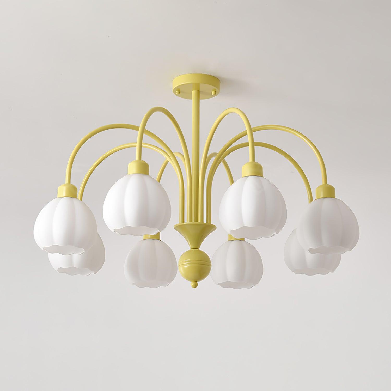 Cream Pumpkin Ball Chandelier - Lumpaz