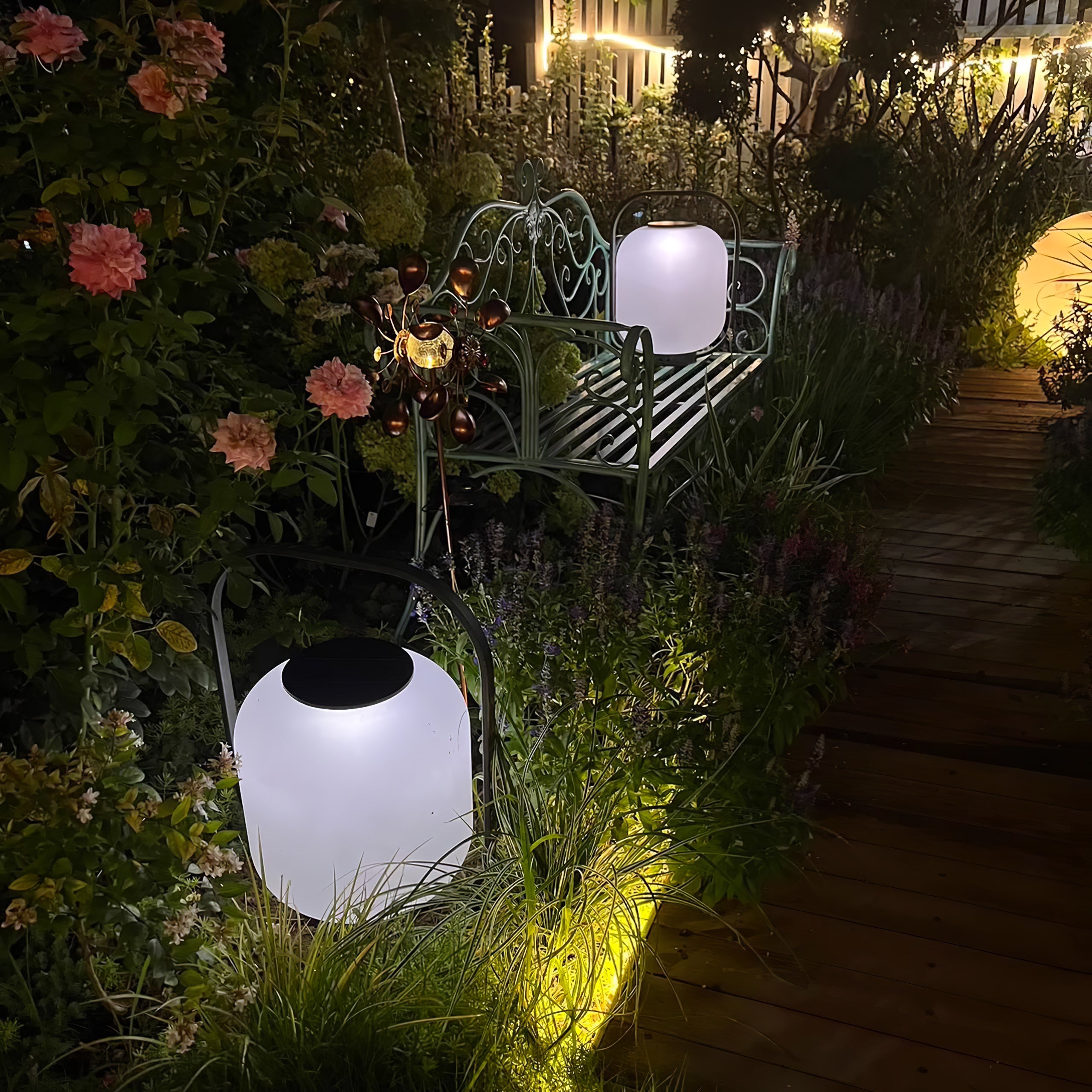 Portable Lantern Outdoor Table Lamp with Solar Panel - Lumpaz