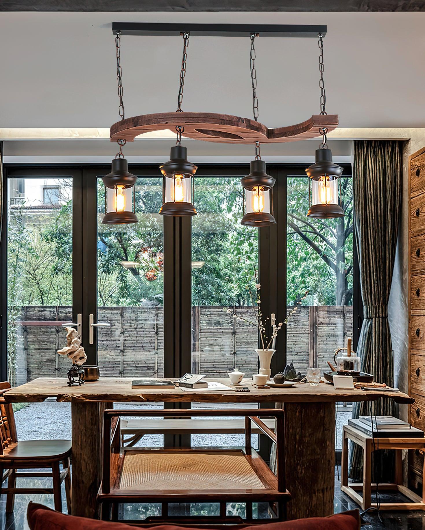 Retro Boat Wood Chandelier - Lumpaz