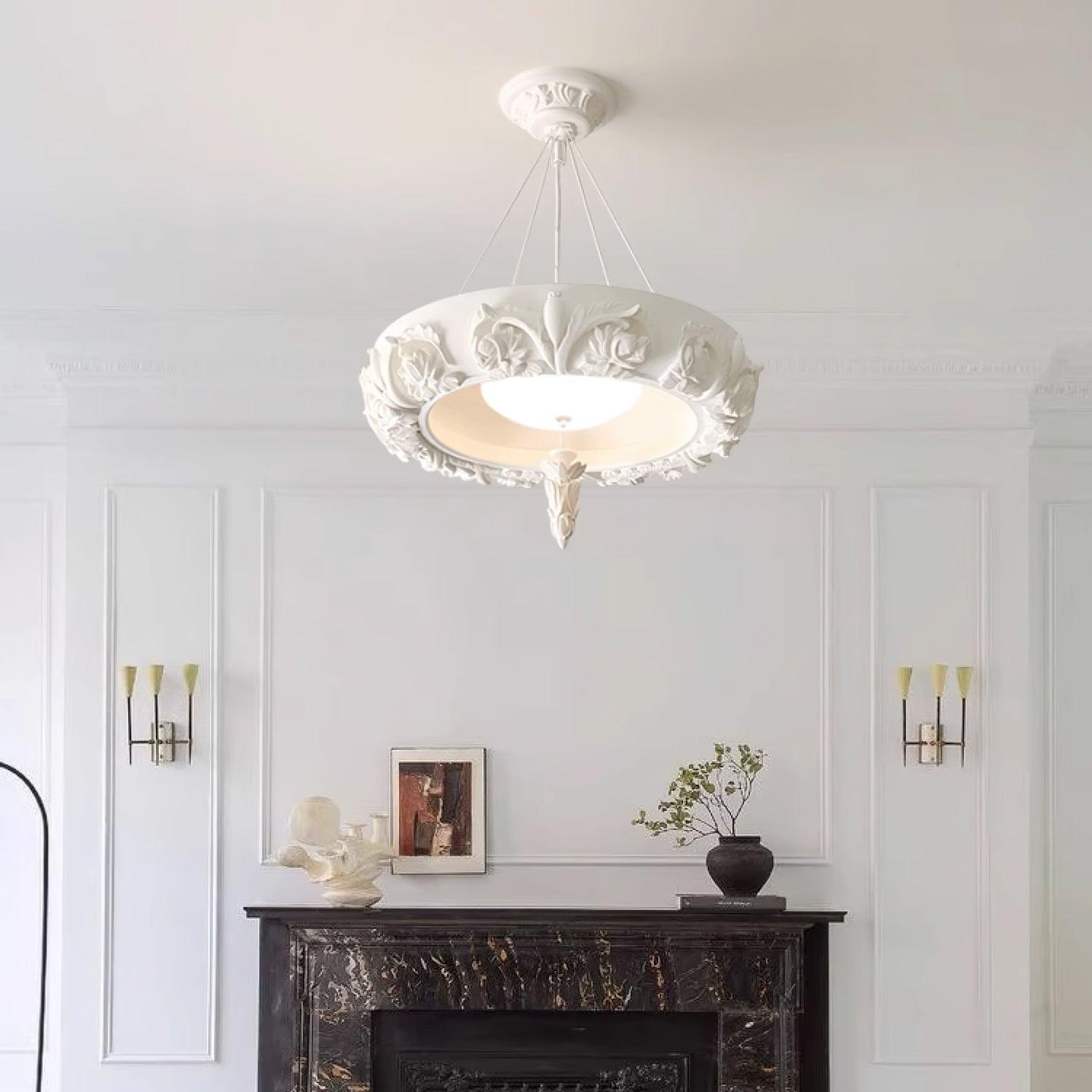 Artistic Carved Plaster Chandelier - Lumpaz
