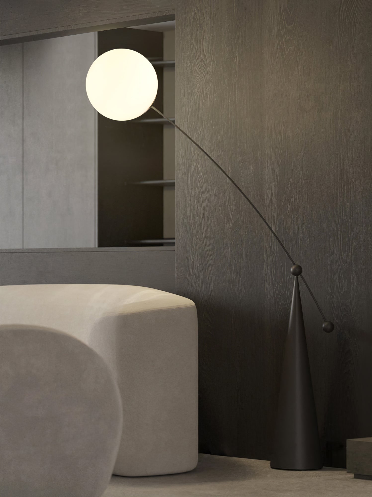 Opal Arc Floor Lamp - Lumpaz