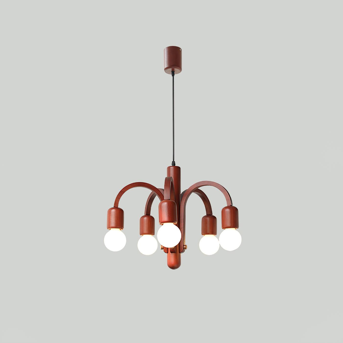 Candela Teak Chandelier - Lumpaz