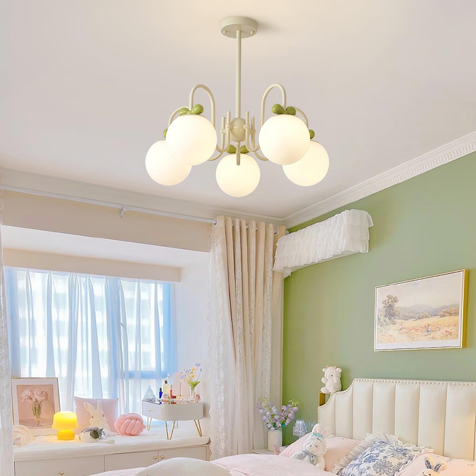 Cream Cherry Chandelier - Lumpaz
