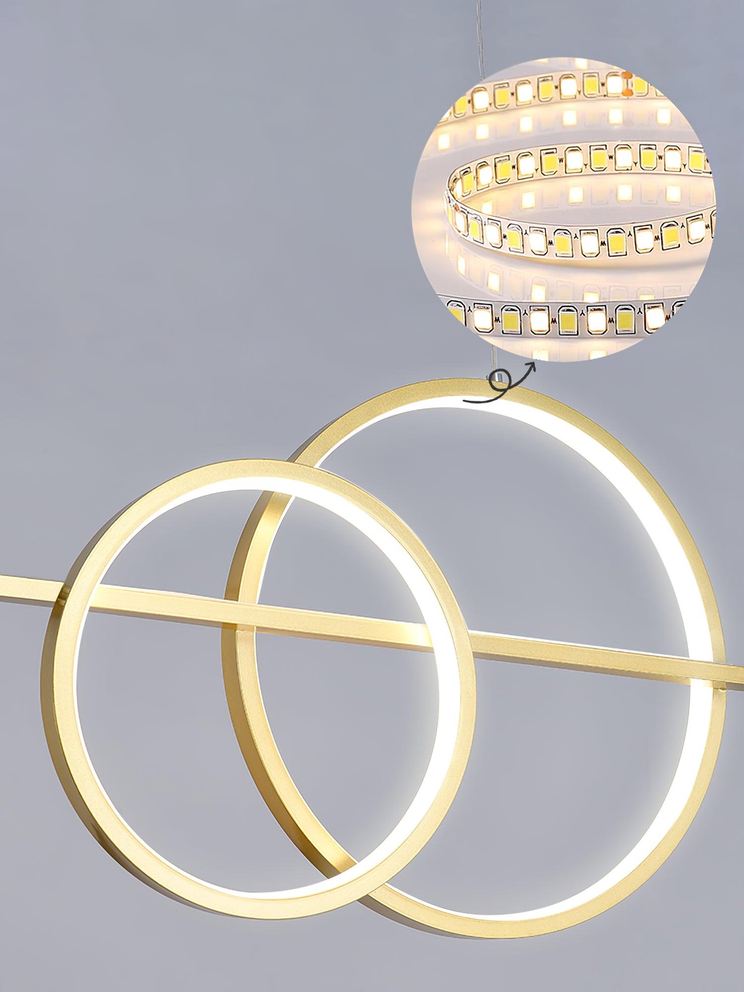 Brooklyn Double Circle Chandelier - Lumpaz