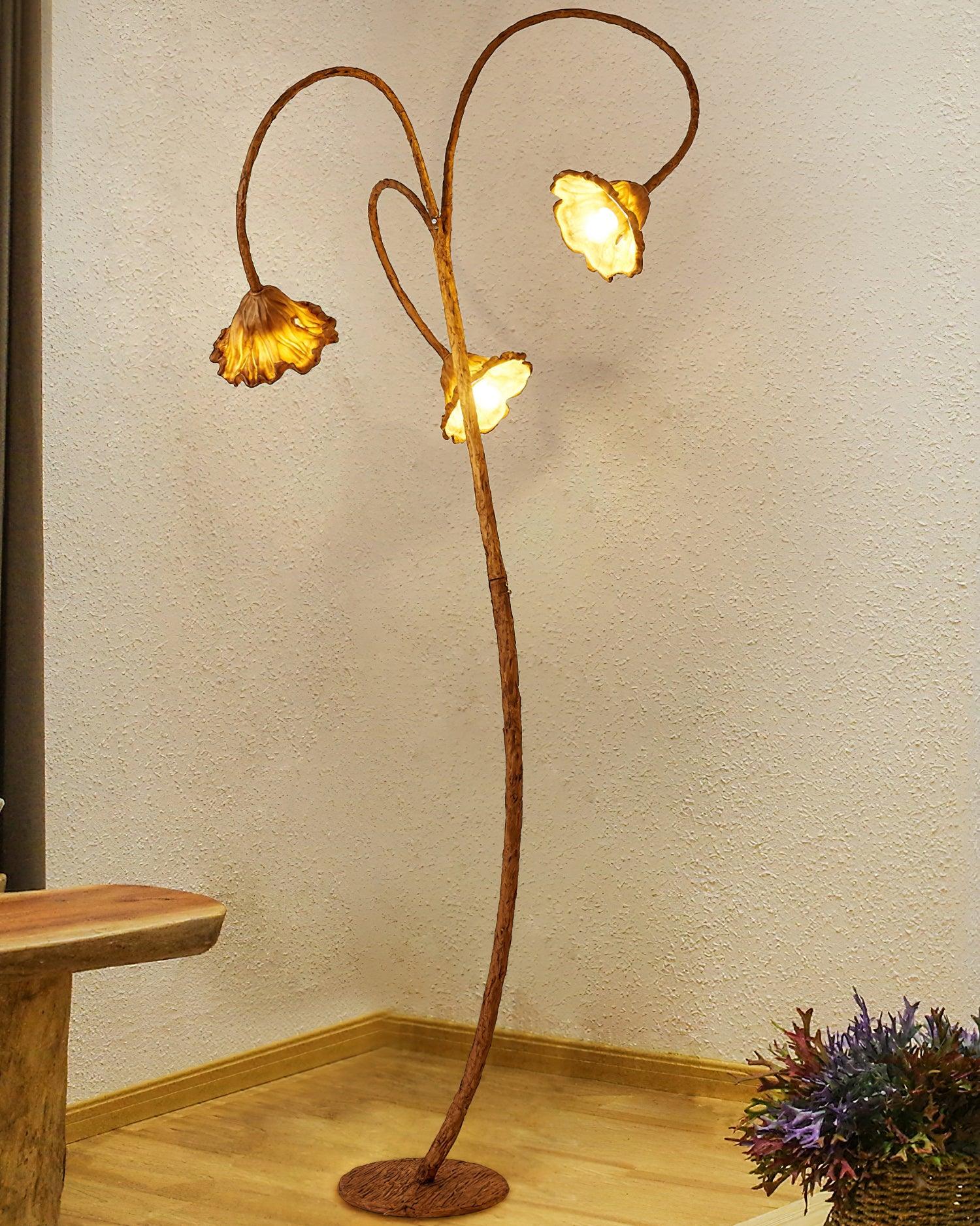 Artistic Lotus Leaf Floor Lamp - Lumpaz