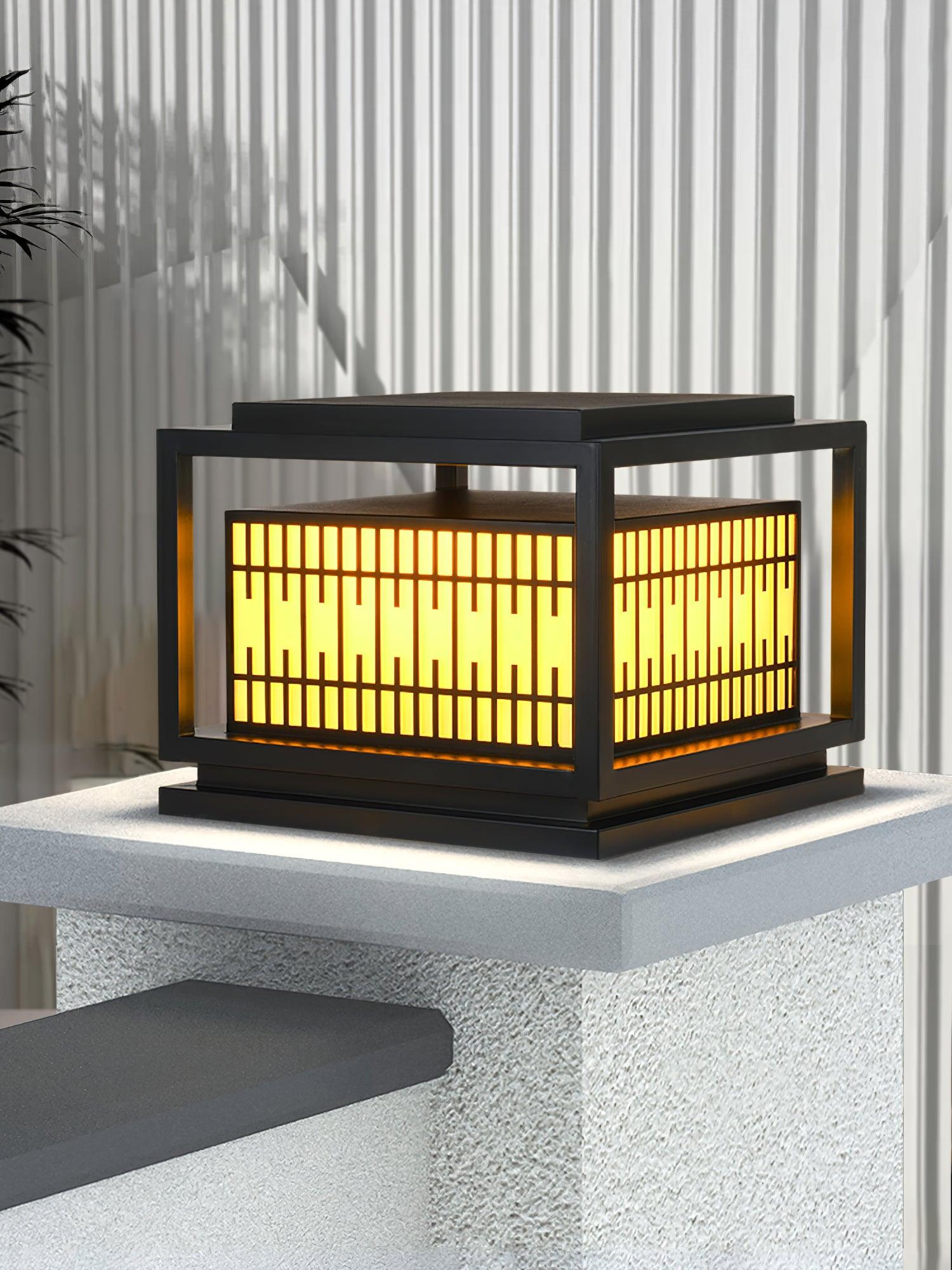 Window Grille Outdoor Post Light - Lumpaz
