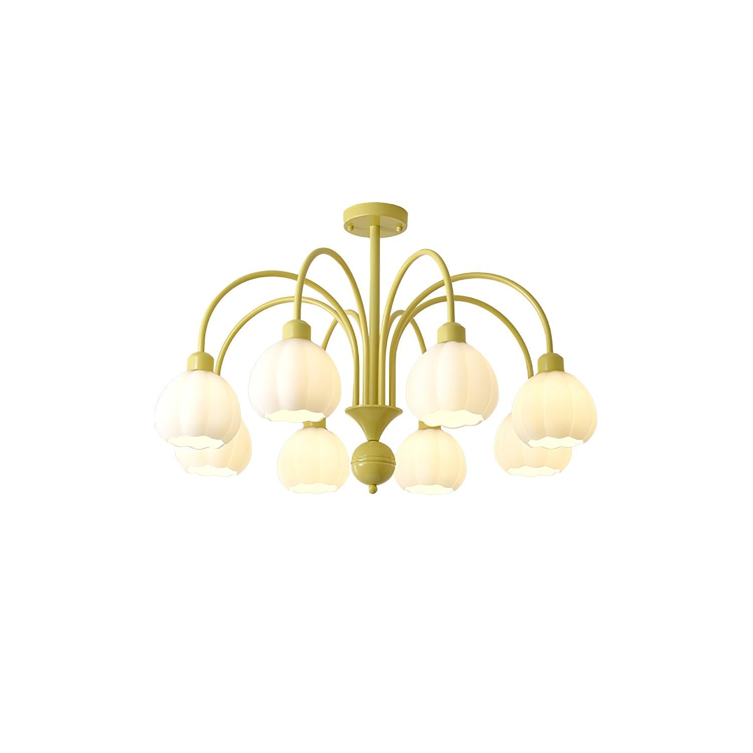 Cream Pumpkin Ball Chandelier - Lumpaz