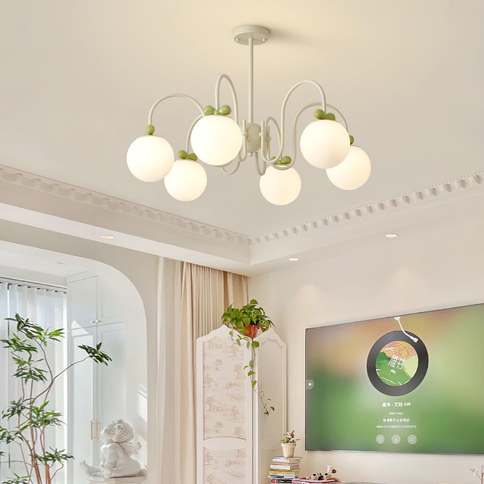 Cream Cherry Chandelier - Lumpaz
