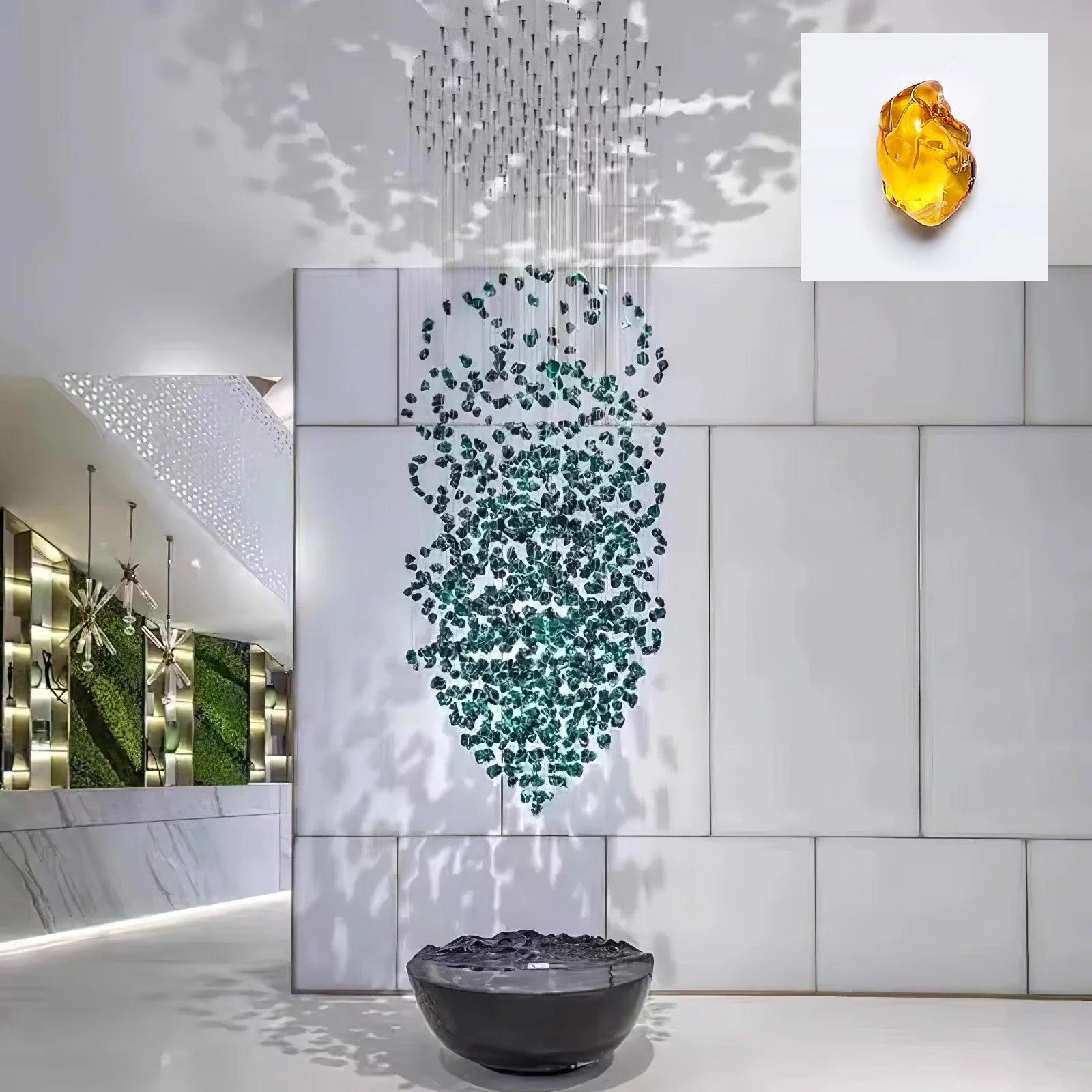 Multicolor Crystal Stone Chandelier - Lumpaz