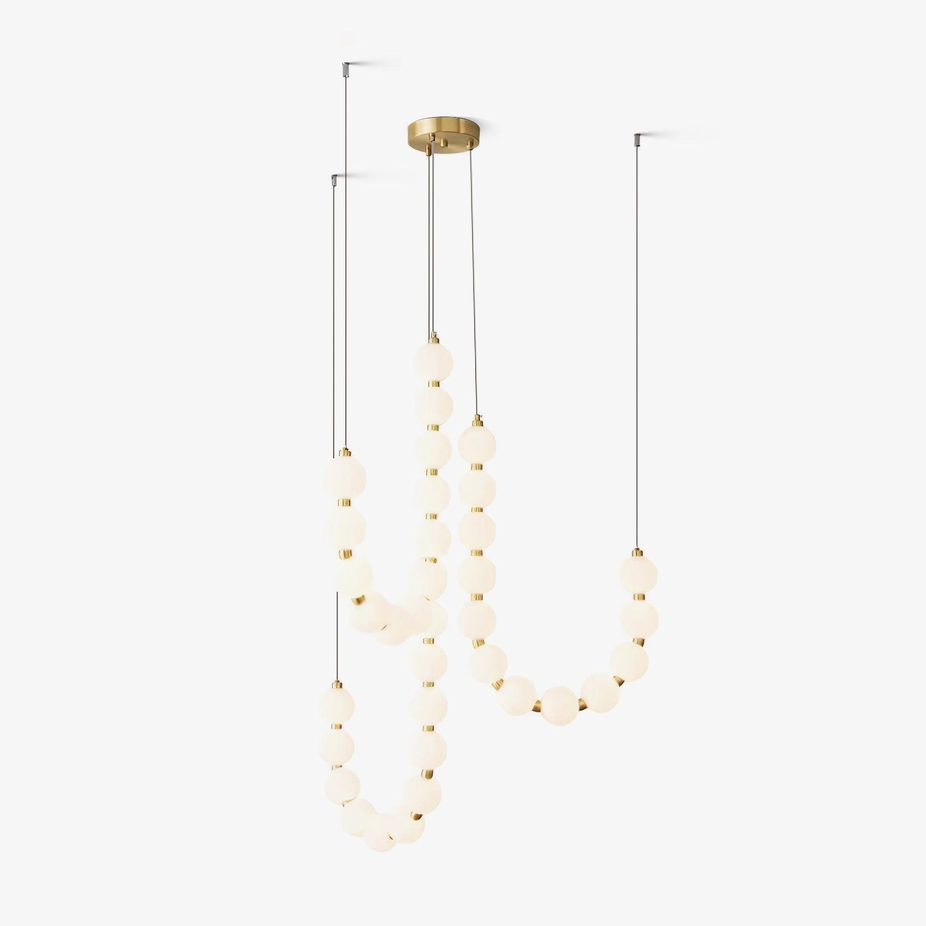 Glass Pearl Necklace Chandelier - Lumpaz