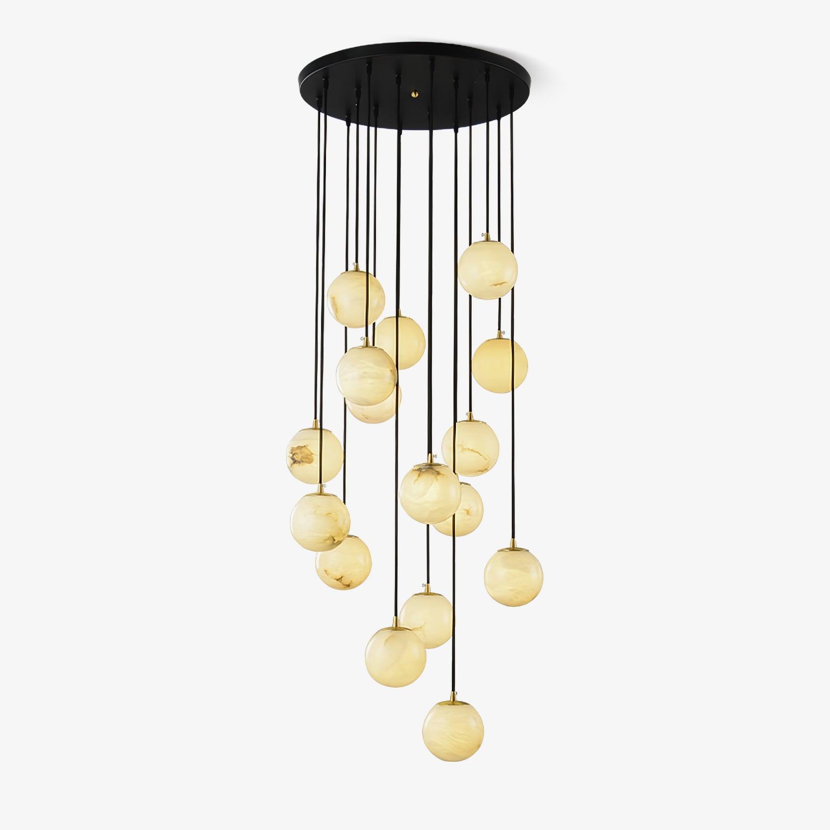 Alabaster Balls Cluster Chandelier - Lumpaz