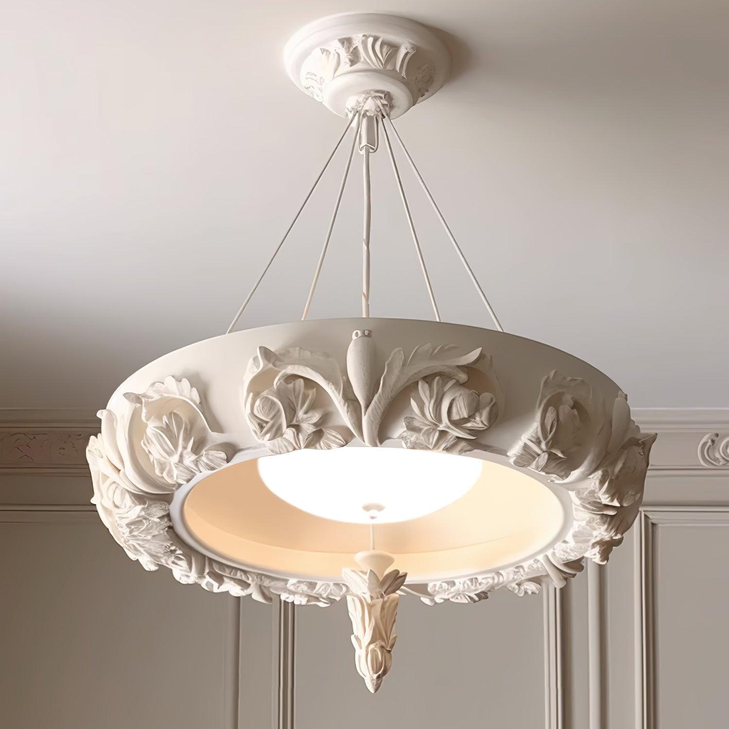 Artistic Carved Plaster Chandelier - Lumpaz