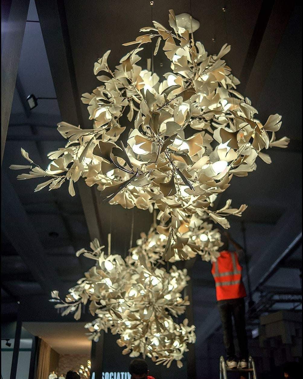 Gingko Combination Chandelier - Lumpaz