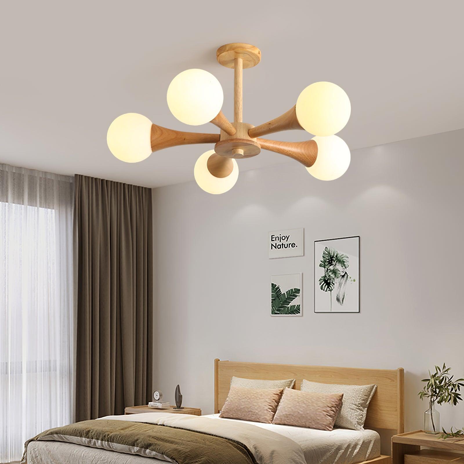 Wooden Nera Chandelier - Lumpaz