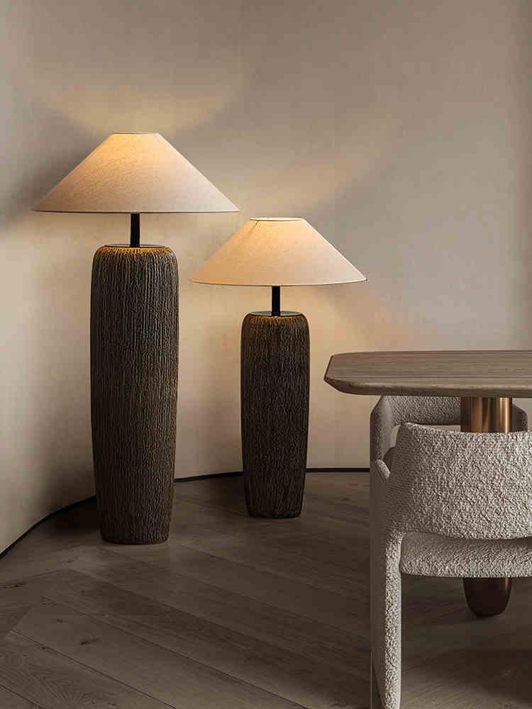 Weathered Wood Grain Floor Lamp - Lumpaz