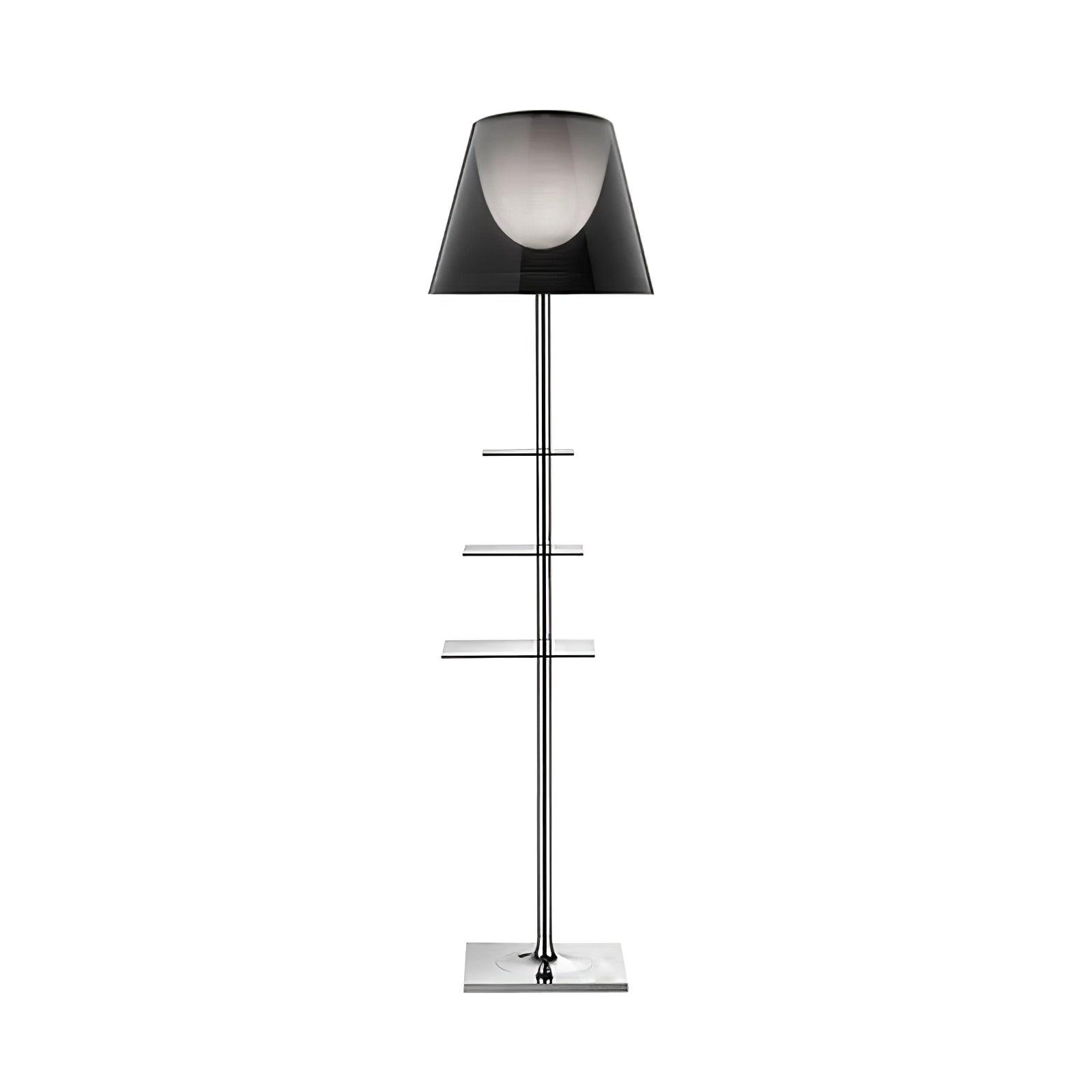 Chrome Prism Side Table Floor Lamp - Lumpaz