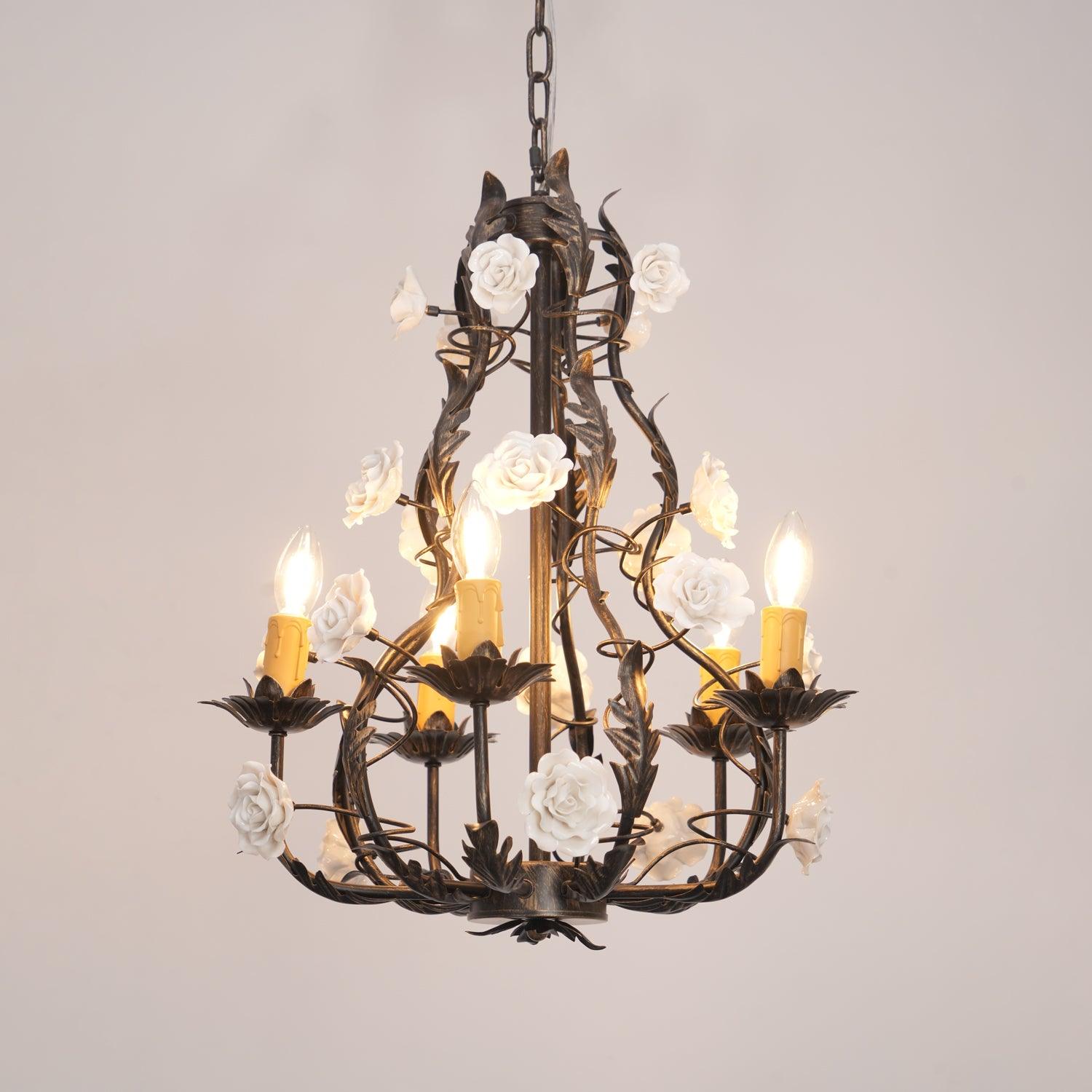 Florentine Rose Garden Chandelier - Lumpaz