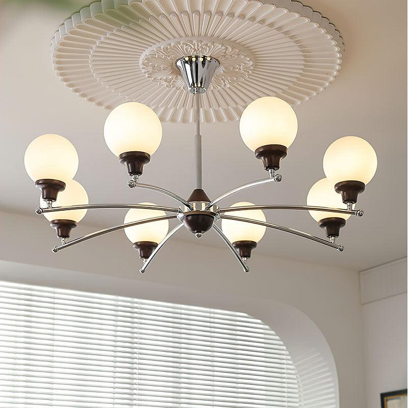 Walnut Glass Ball Chandelier - Lumpaz