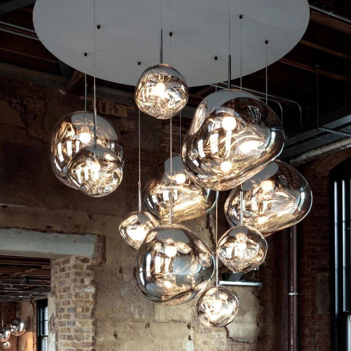 Multi Lava Round Pendant Lamp - Lumpaz
