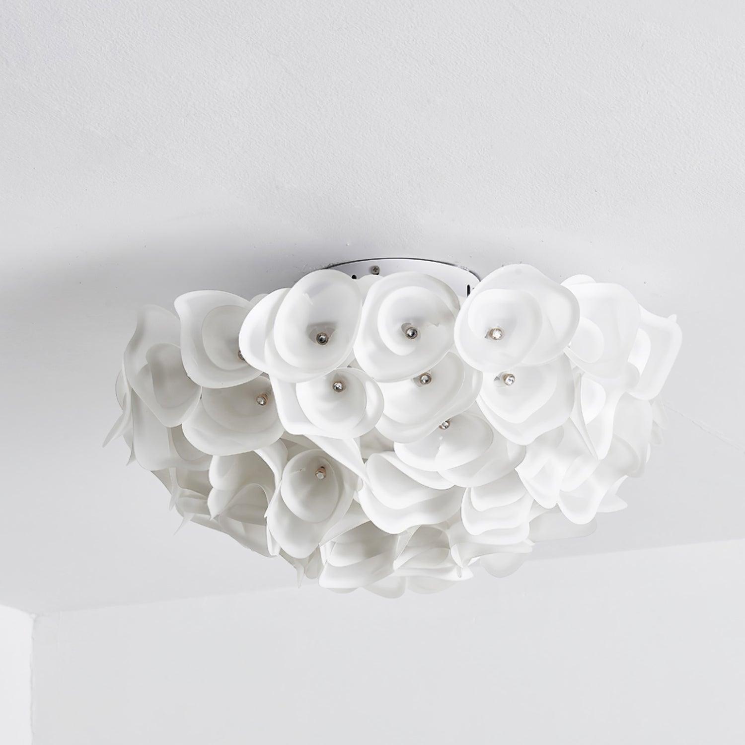 White Hydrangea Ceiling Lamp - Lumpaz