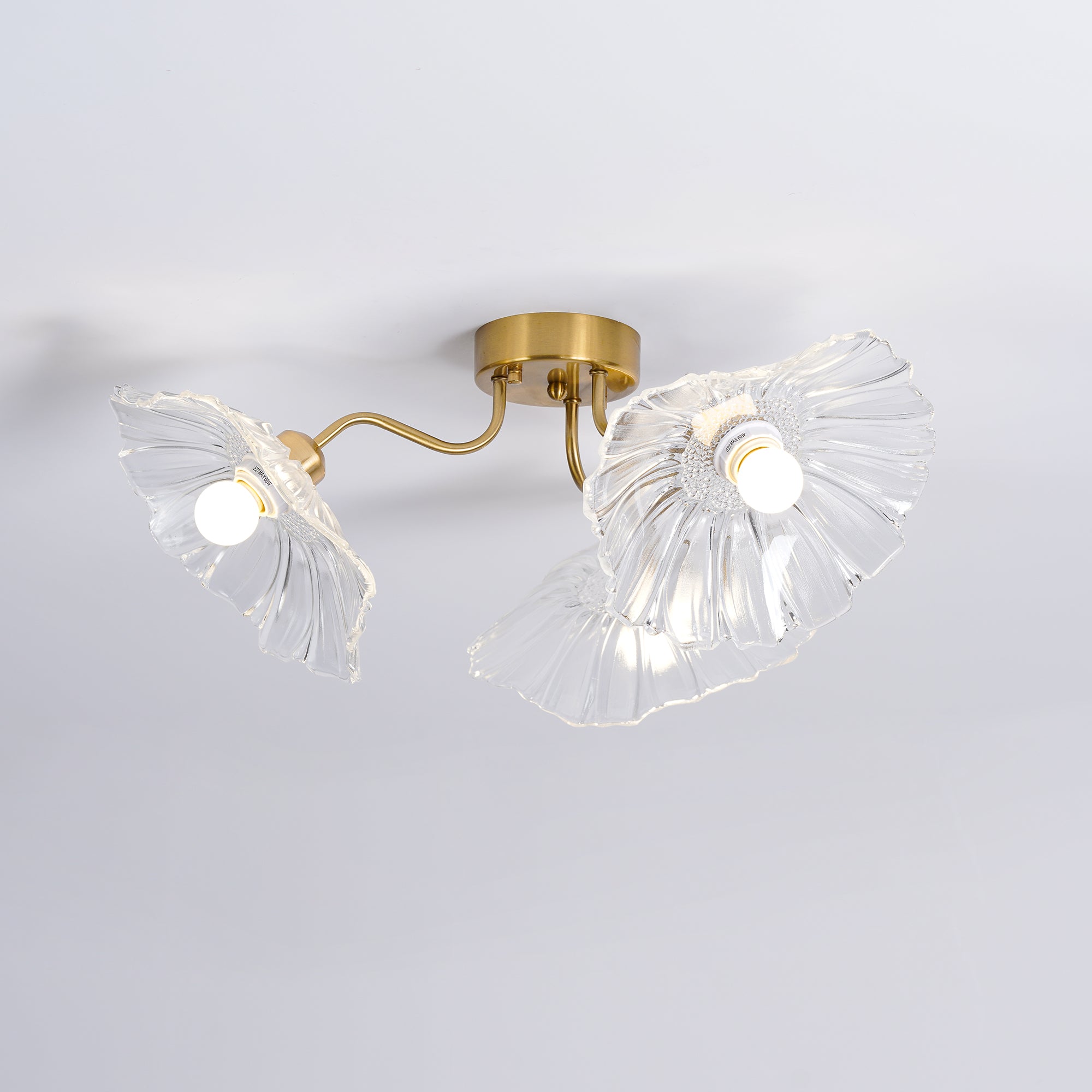 Lotus Leaf Glass Ceiling Lamp - Lumpaz