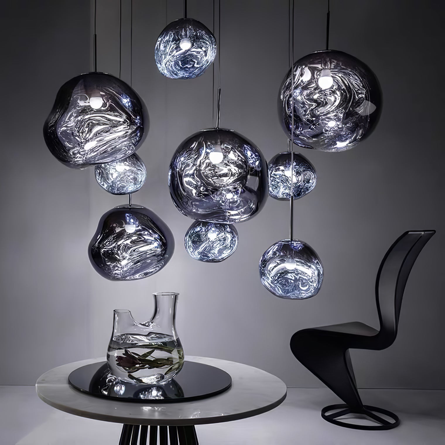Multi Lava Round Pendant Lamp - Lumpaz