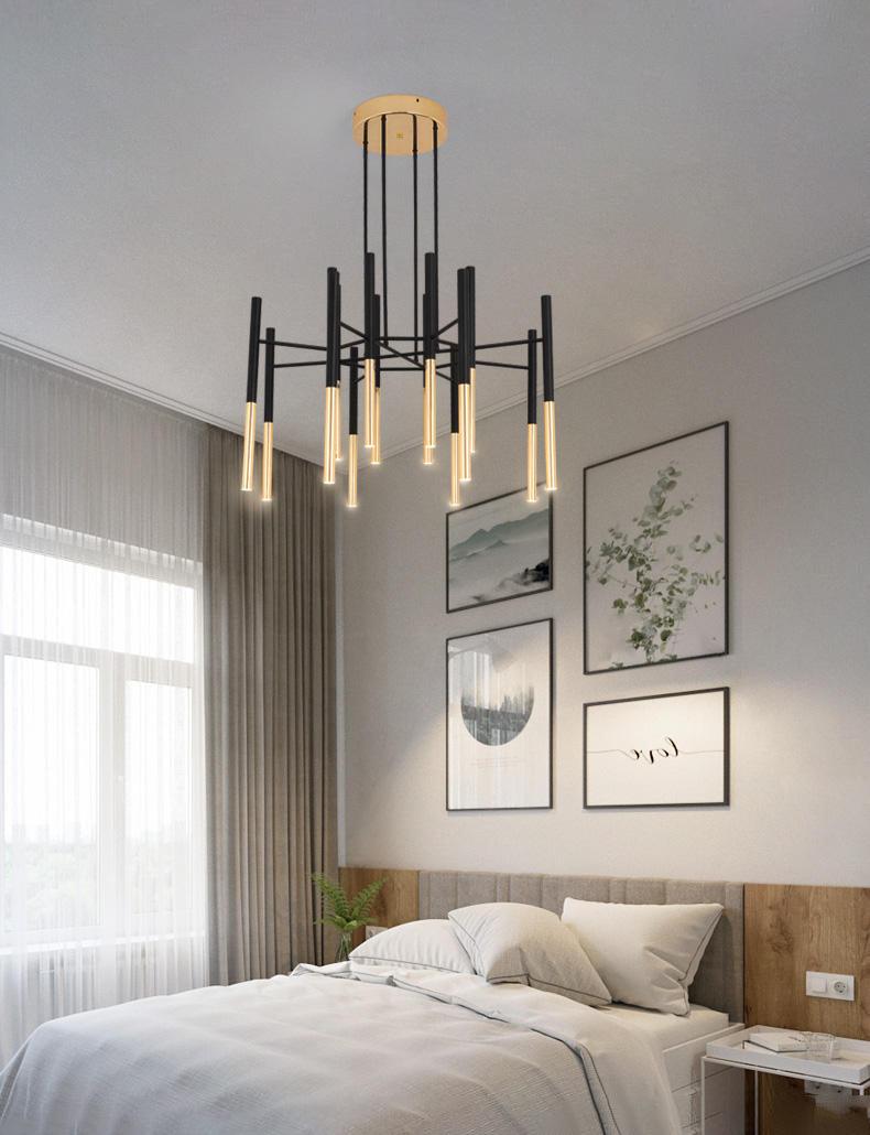 Metal Tubular Chandelier - Lumpaz